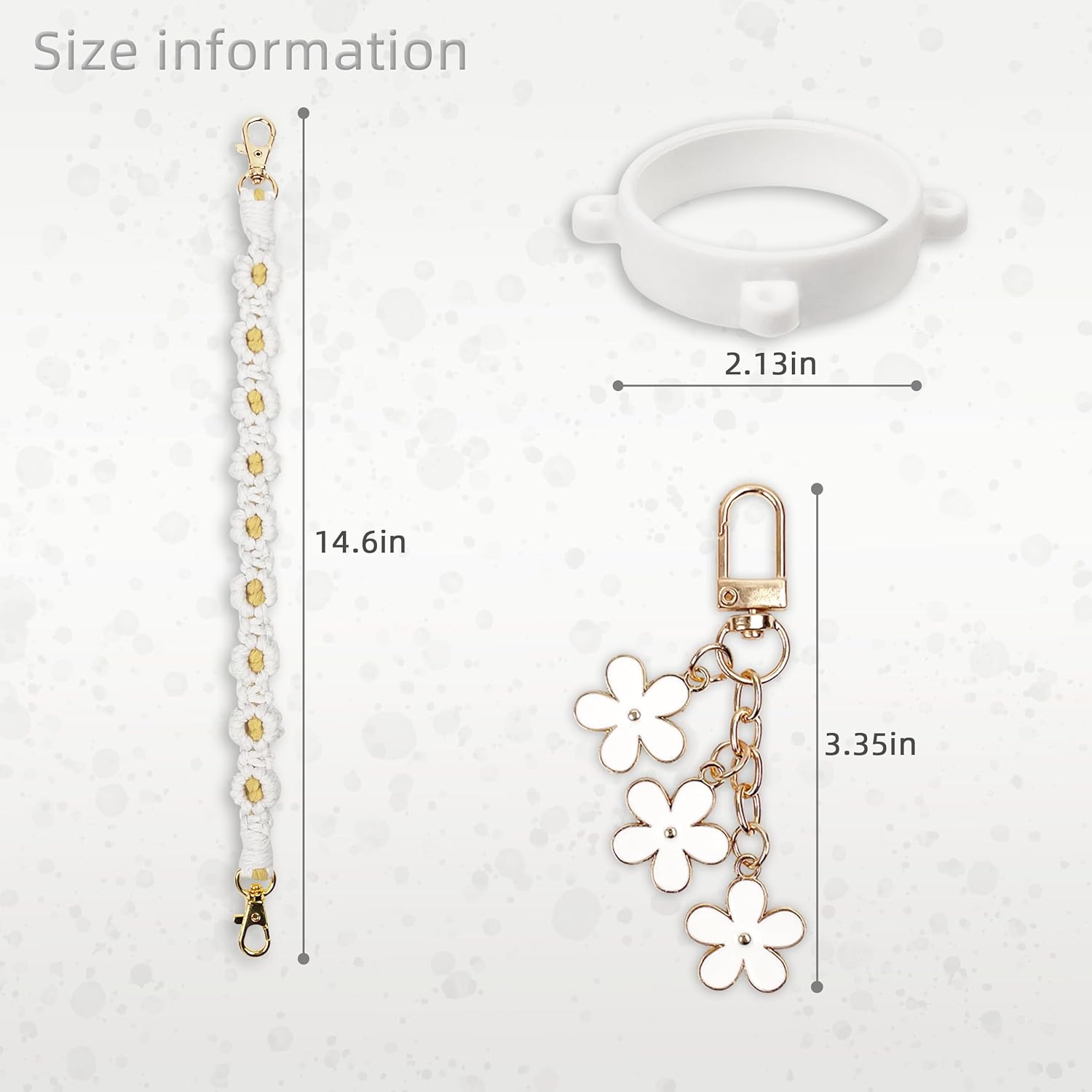 Handle Strap and Charm Set for Owala Water Bottle 24 oz, 32 oz, 40 oz, Owala Kids, Owala Coffee Tumbler, Owala FreeSip – Includes Handle Strap, for Owala Accessories & Stanley Cup Accessories - Image 5