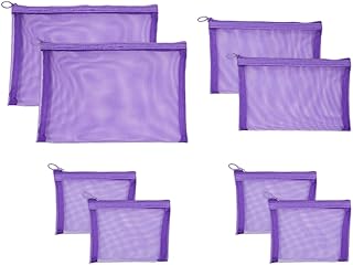 Glamlily Bolsas de maquillaje de malla, bolsa...