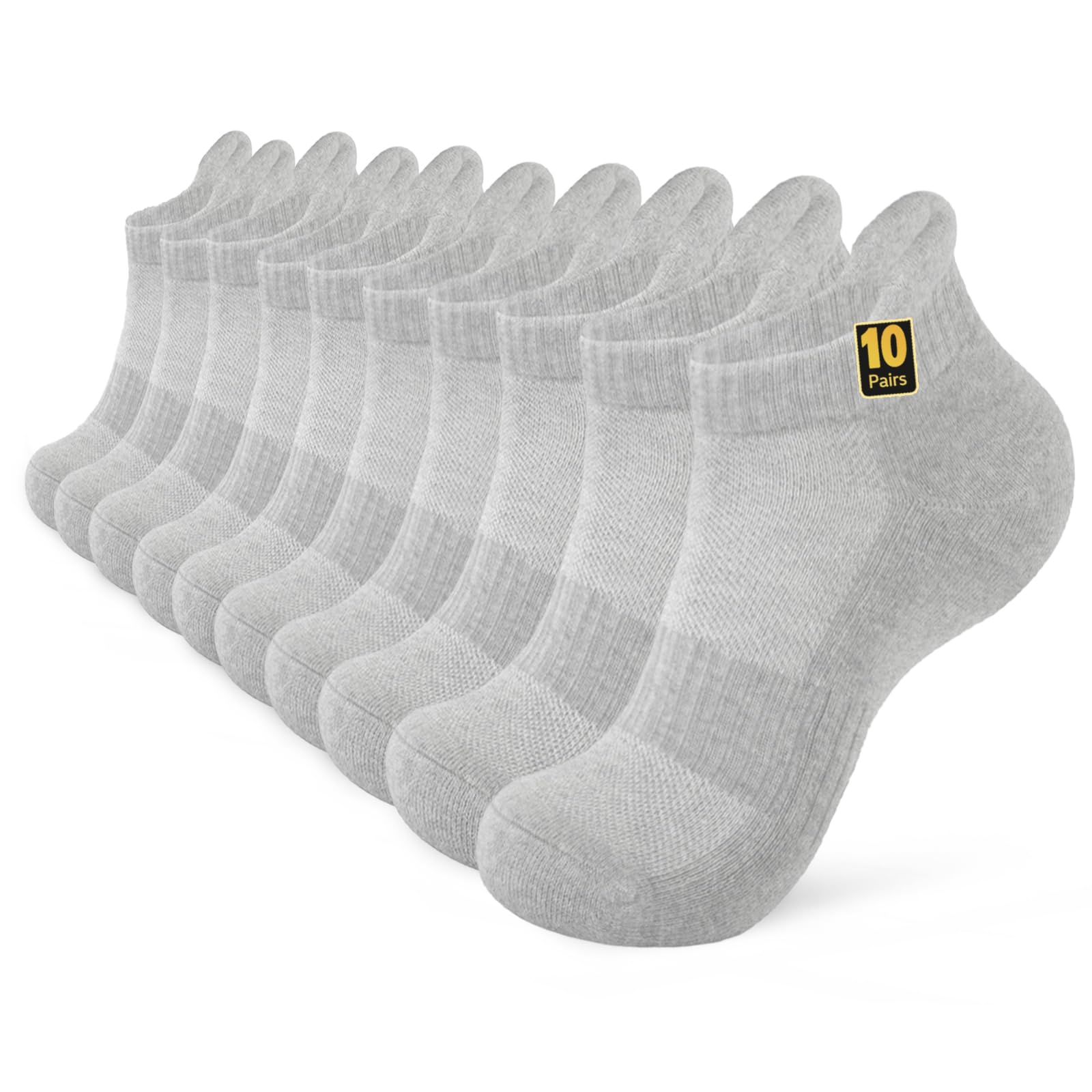 Wamicu 10 Pares Calcetines Tobilleros Hombre, Deporte Corto Algodón Transpirable para Verano, Running, Trabajo, Casa — view 8
