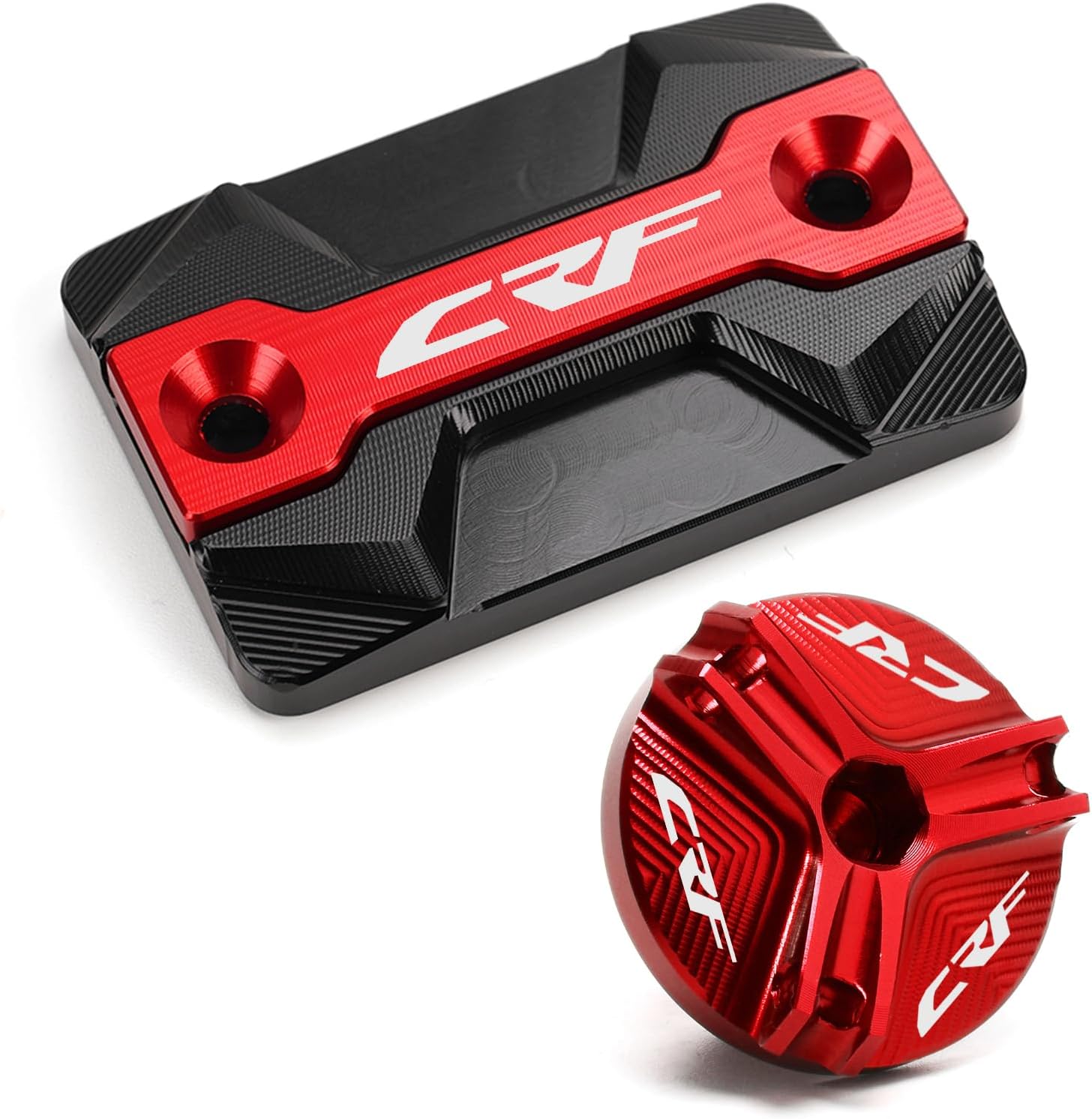 Compatible with 2026 CRF300L Rally 2025 CRF 300L CRF 250L CRF250F CNC Motorcycle Front Brake Fluid Reservoir Cap Engine Oil Filler Cap (Black)