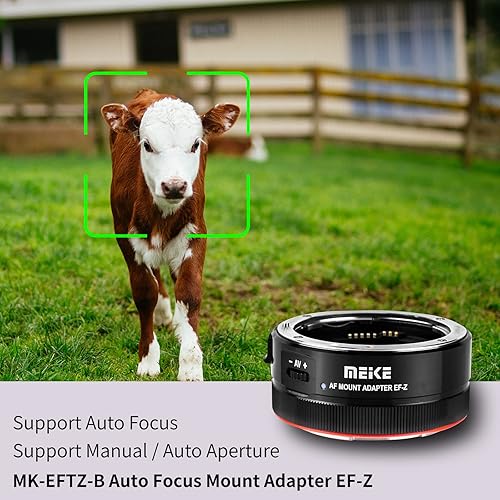 Miniatura 7 de Meike MK-EFTZ-B Adaptador de montaje de enfoque automático para lentes Canon EF/EF-S a cámaras Nikon Z Series Z5 Z6 Z7 Z50 Z6II Z7II