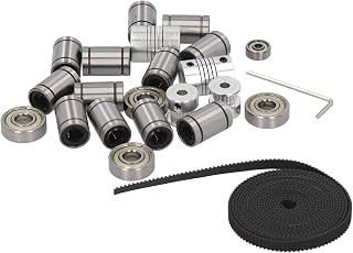 Aoutecen LM8UU Linear Bearing Kit High Efficiency 3D Printer Bearing Parts Timing Pulley Bearing Kit Printer Bearing Drive Motor Shaft Coupling Kit for 3D Printer