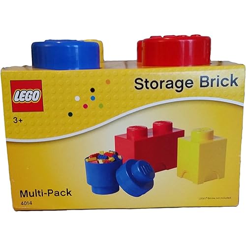 Room Copenhagen, LEGO Storage Brick Multipack - Includes 3 Stackable Bricks - 3-Piece, Classic Colors (40140601)