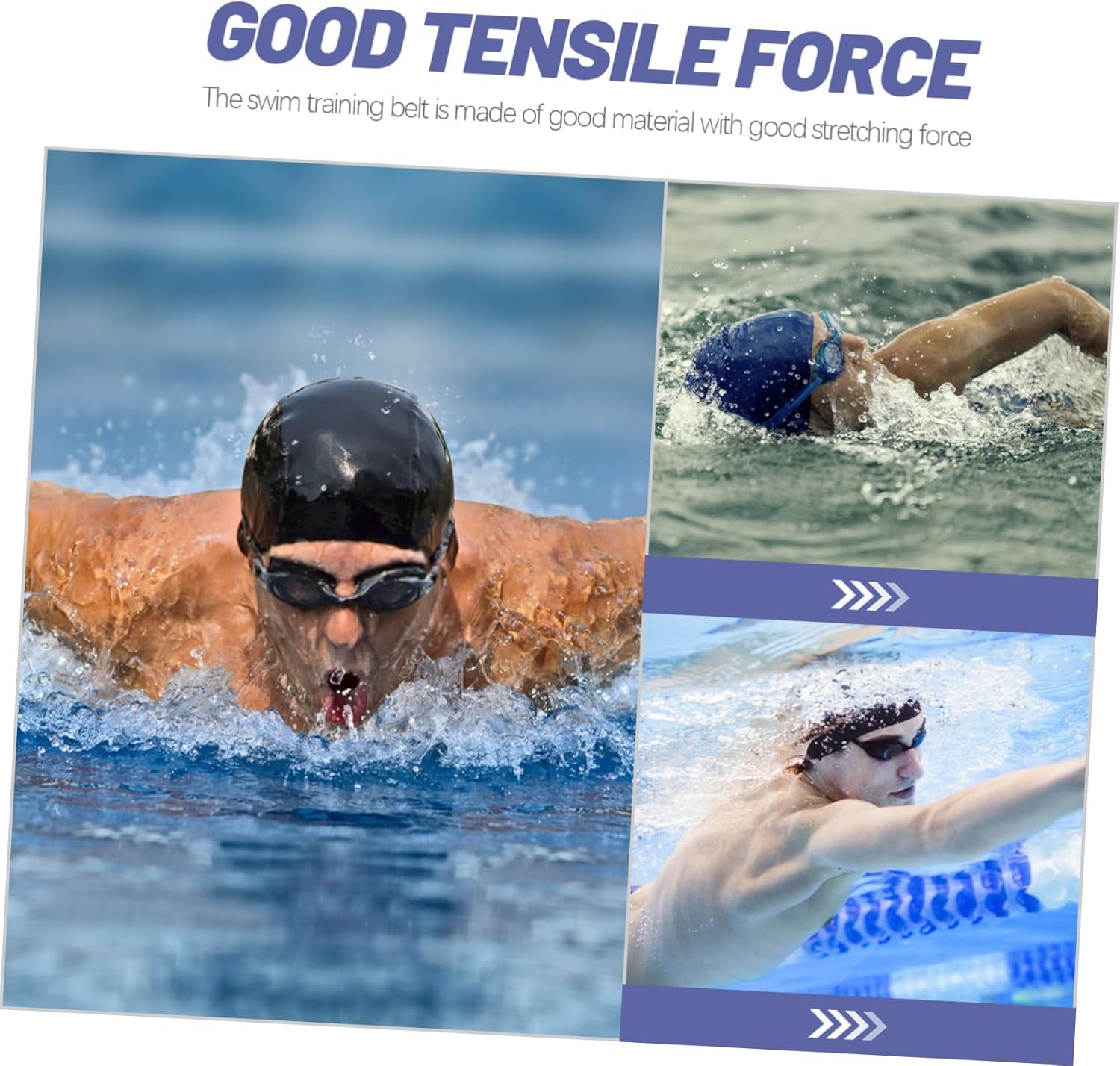 2pcs Elastic Band Swimming Lessons Resistance Wire Bungee Cord Swim Training Belt Swim Band Resistance Band Swimming Equipment Swimming Training Belt Swim Resistance Bands