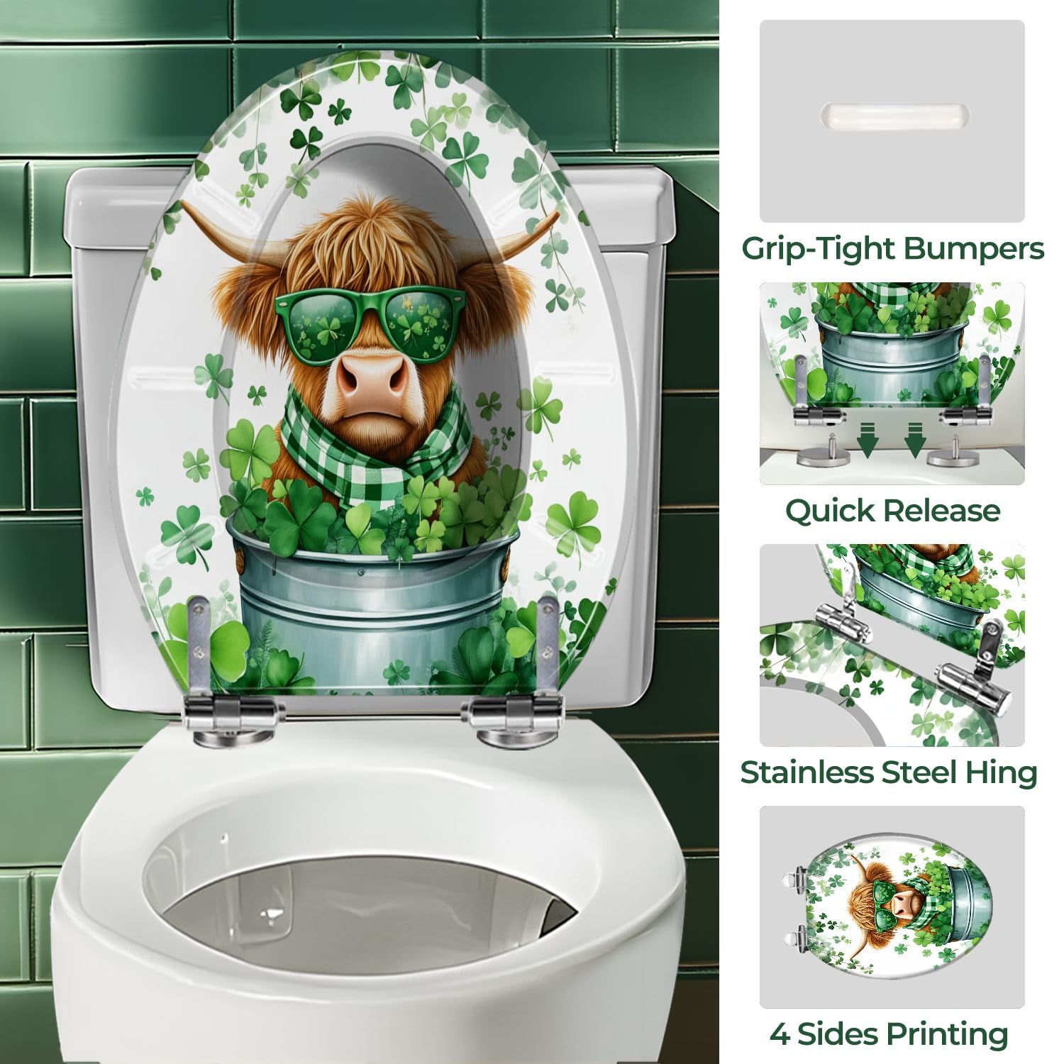 Asiento de inodoro alargado de resina genérico para baño