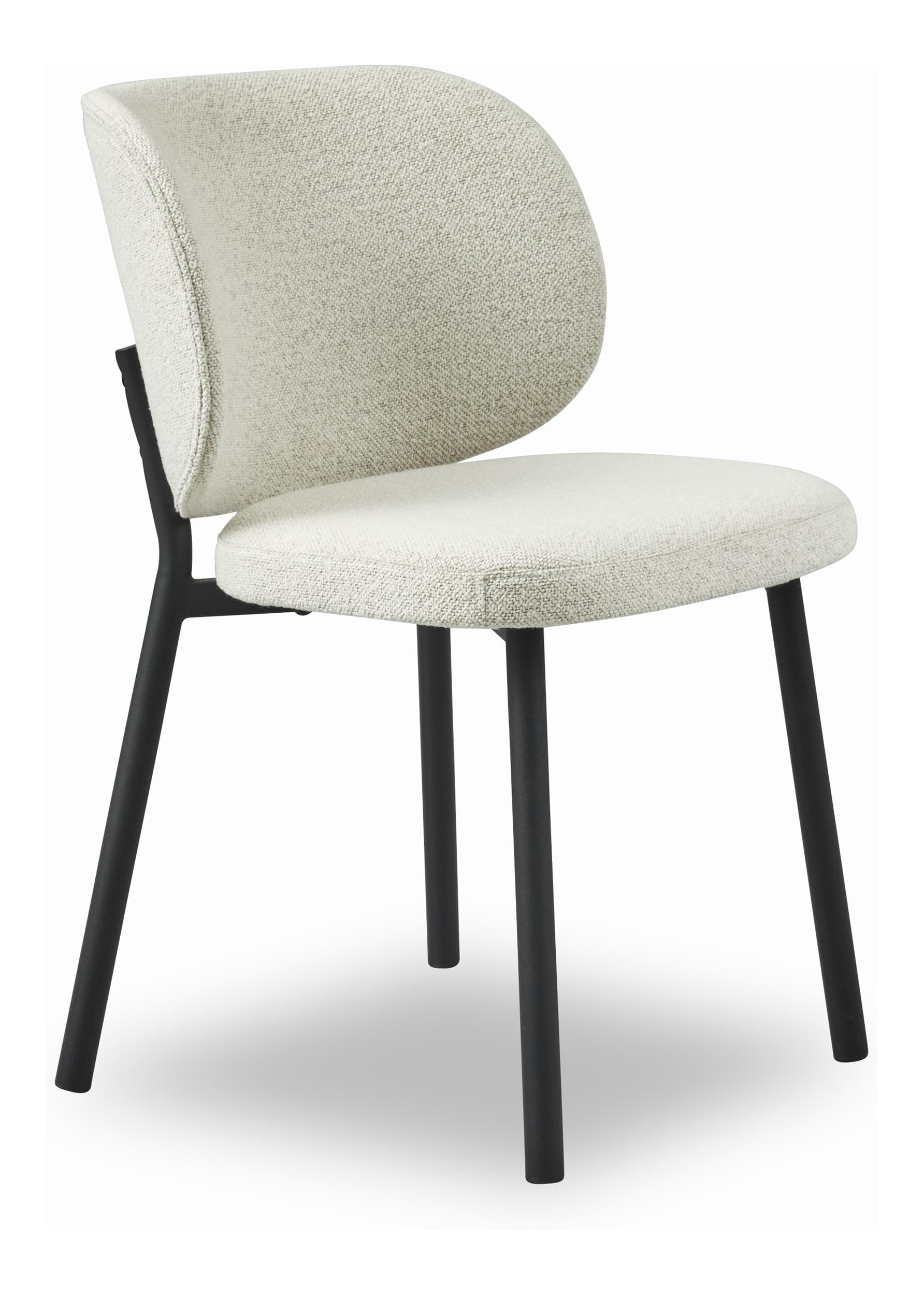 Unique Furniture 19.5''H Fabric Upholstered Dining Chair in Off White (Set of 2)