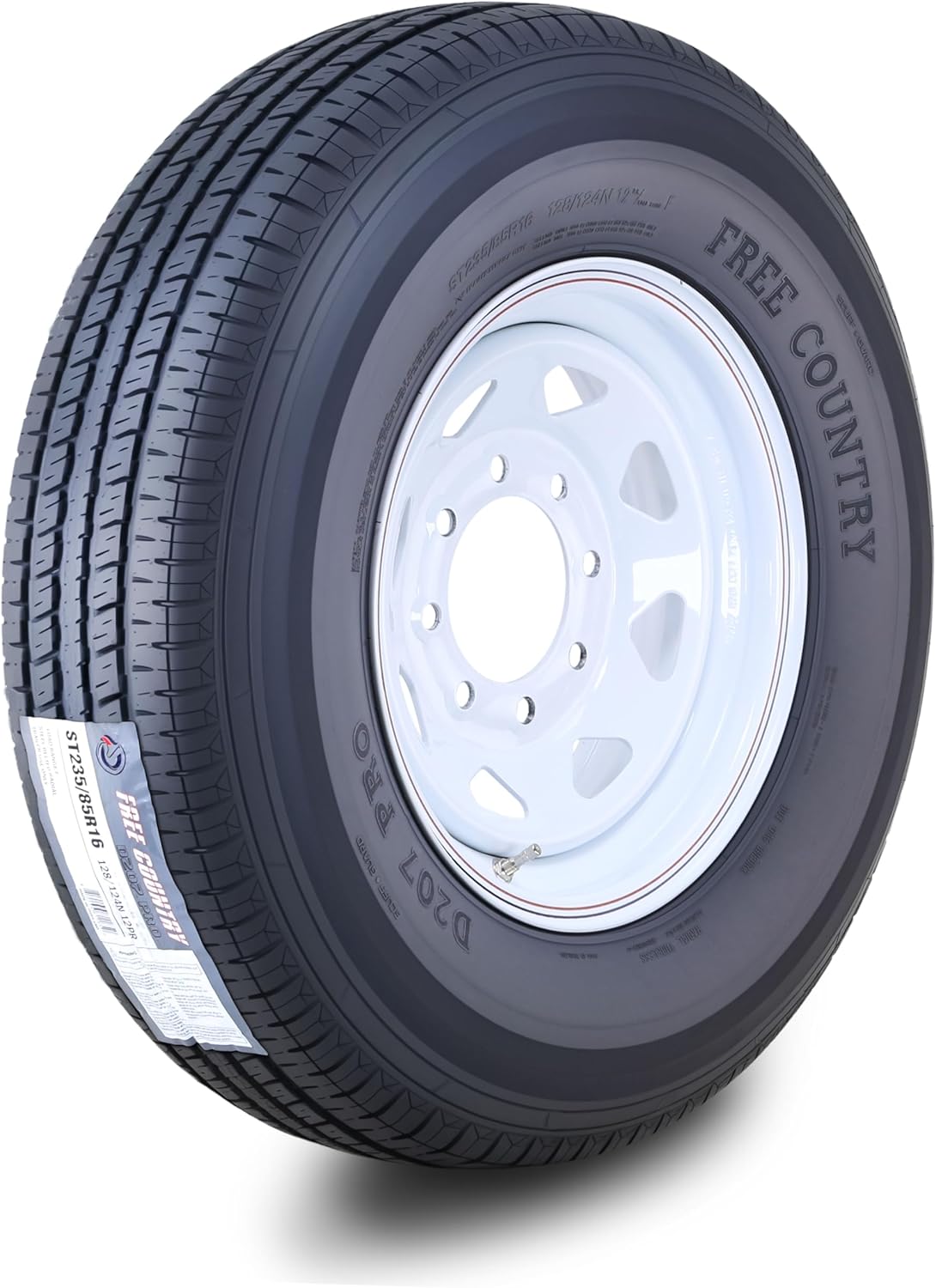 Free Country Trailer Tire Wheel Assembly ST175/80R13 6-Ply C 91M 5 Lug on 4.5" PCD White Spoke Wheel