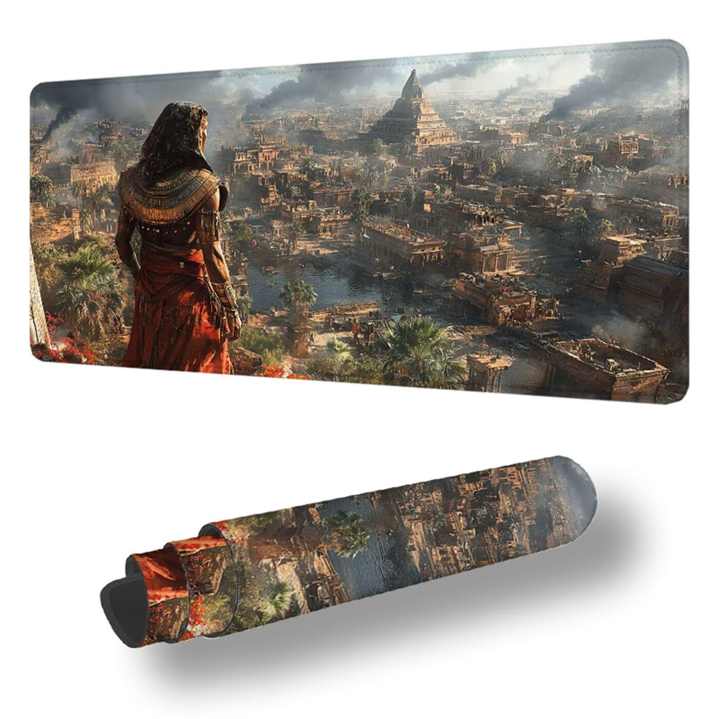 Podkładka pod mysz XXL 1200 x 600 mm, duża podkładka pod mysz dla graczy, podkładka pod mysz, biurko, szyte krawędzie, wodoodporna, antypoślizgowa, do komputera, laptopa poprawia precyzję i szybkość
