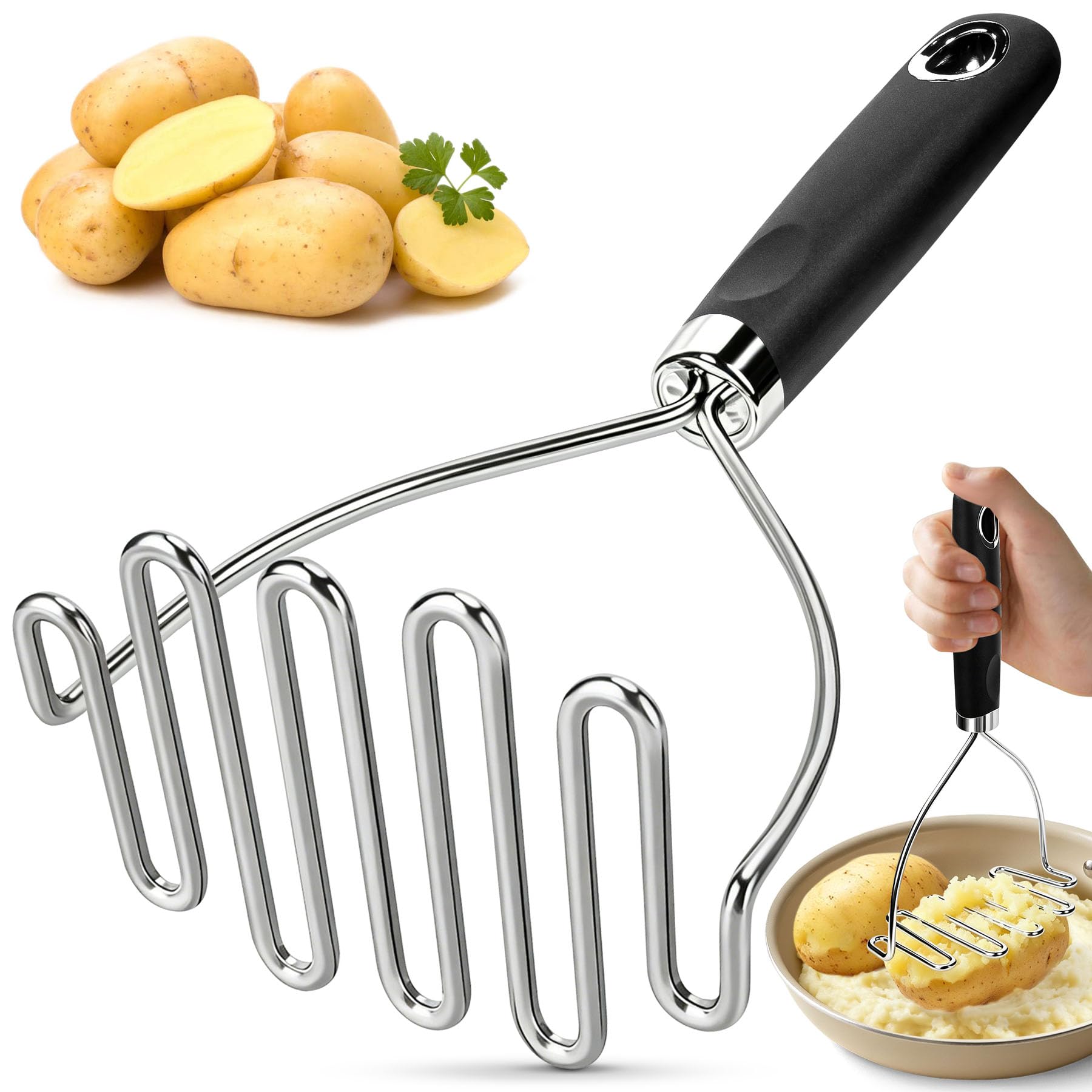 VOOZOMO Kartoffelstampfer Edelstahl