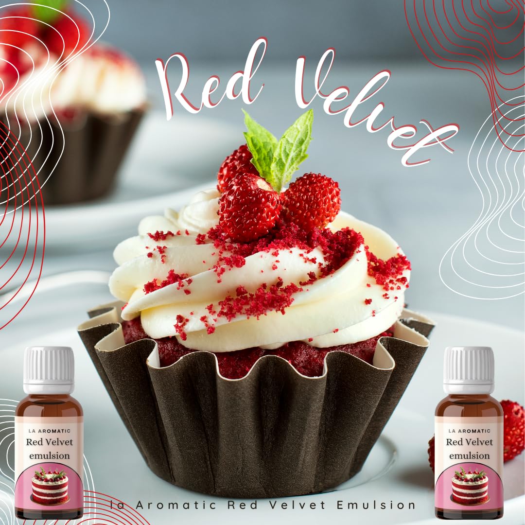 La Aromatic Red Velvet 3 in 1 Baking Emulsion (Colour,Essence & Taste)/Perfect Baking Flavours-100ml - Image 4 thumbnail