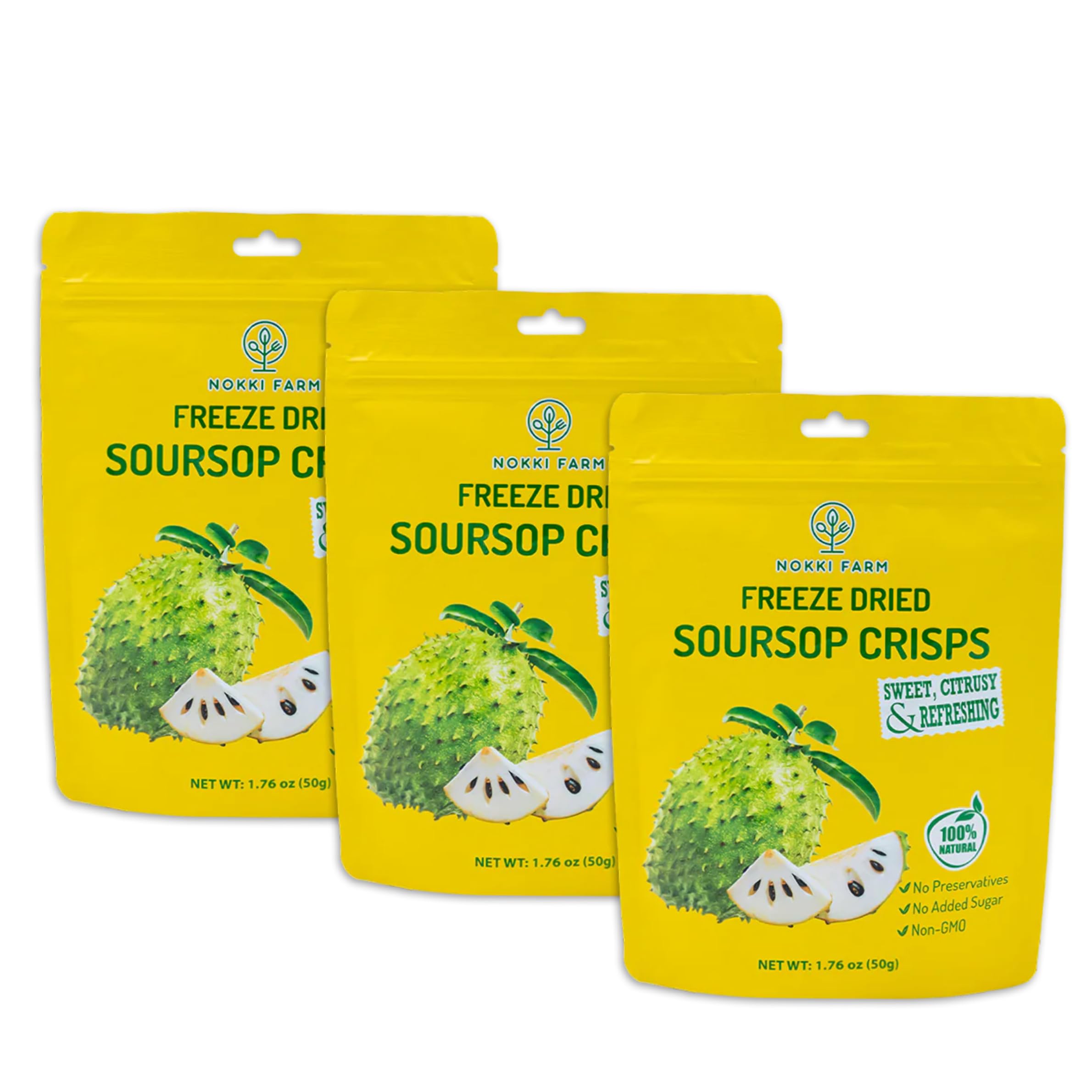 Amazon.com: NOKKI FARM Freeze Dried Soursop chunk Crisps