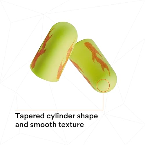 Miniatura 7 de 3M 312-1252, caja de 200 tapones para oído amarillos neón inalámbricos E-A-Rsoft, para protección del oído, en bolsa de poliéster de tamaño regular