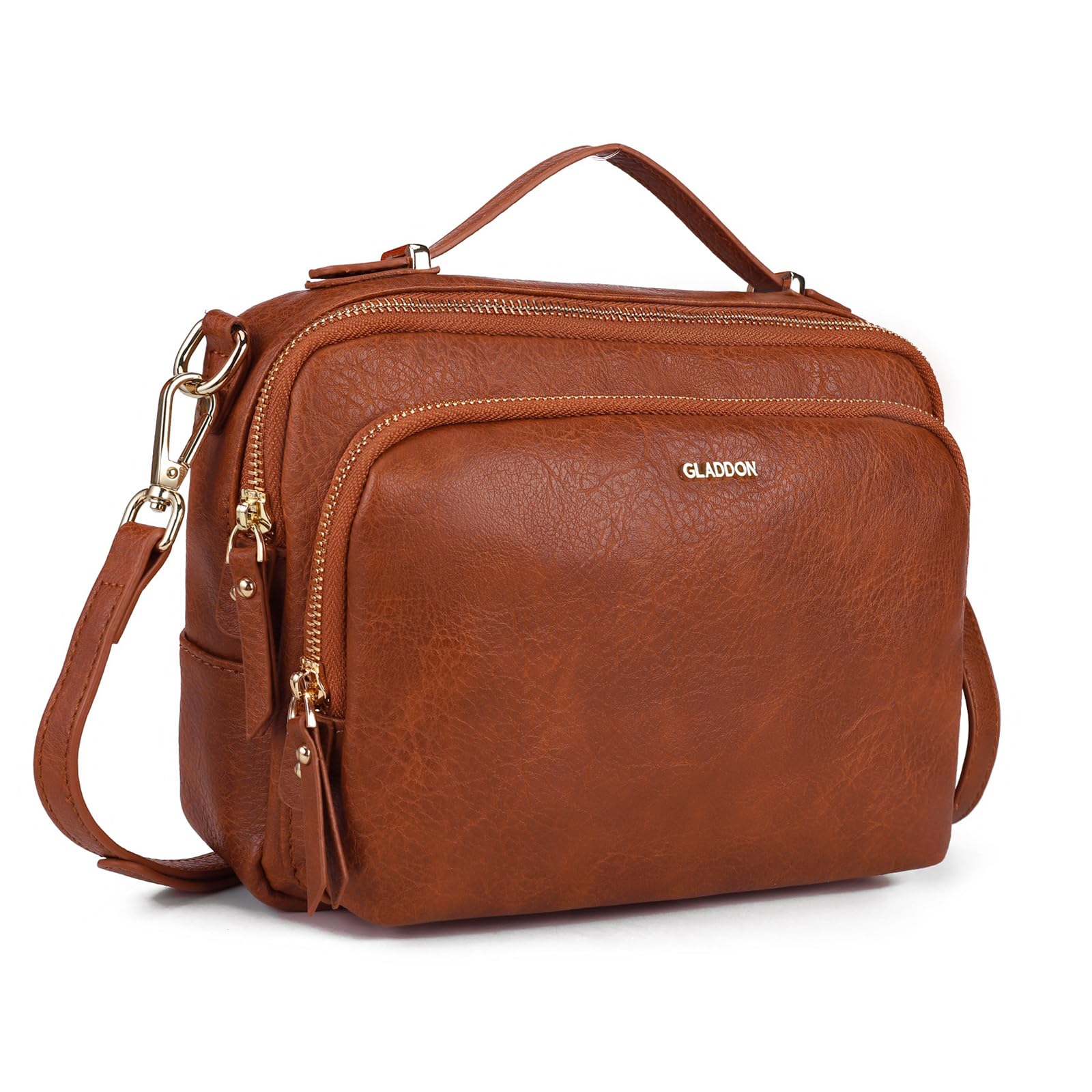 Gladdon Borse a tracolla da donna, piccole borse a tracolla con tasche multiple, pelle PU, cerniera, borsa a tracolla alla moda con tracolla regolabile e rimovibile, piccola