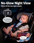2-Kids Caméra de voiture bébé pour siège: 6.9 Affichage ultralarge de pouce avec deux caméras face arrière - USB Caméra de siège arrière motorisée HD 1080P Facile à installer