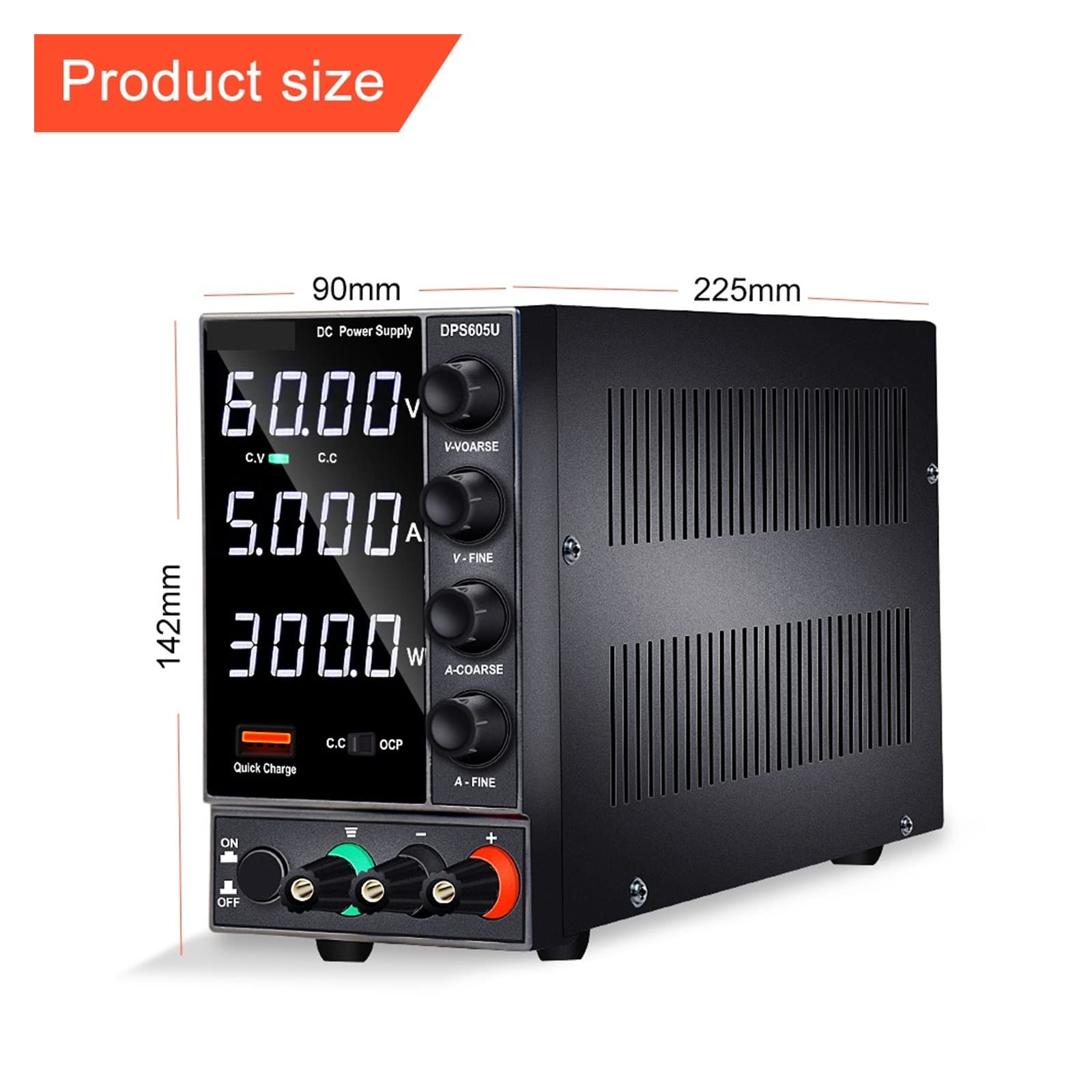 Fuente de alimentación de laboratorio de 30v 10a, fuente de alimentación de CC de conmutación ajustable, regulador de voltaje, fuente de alimentación de banco Variable(3 digits NPS 30V 10A)