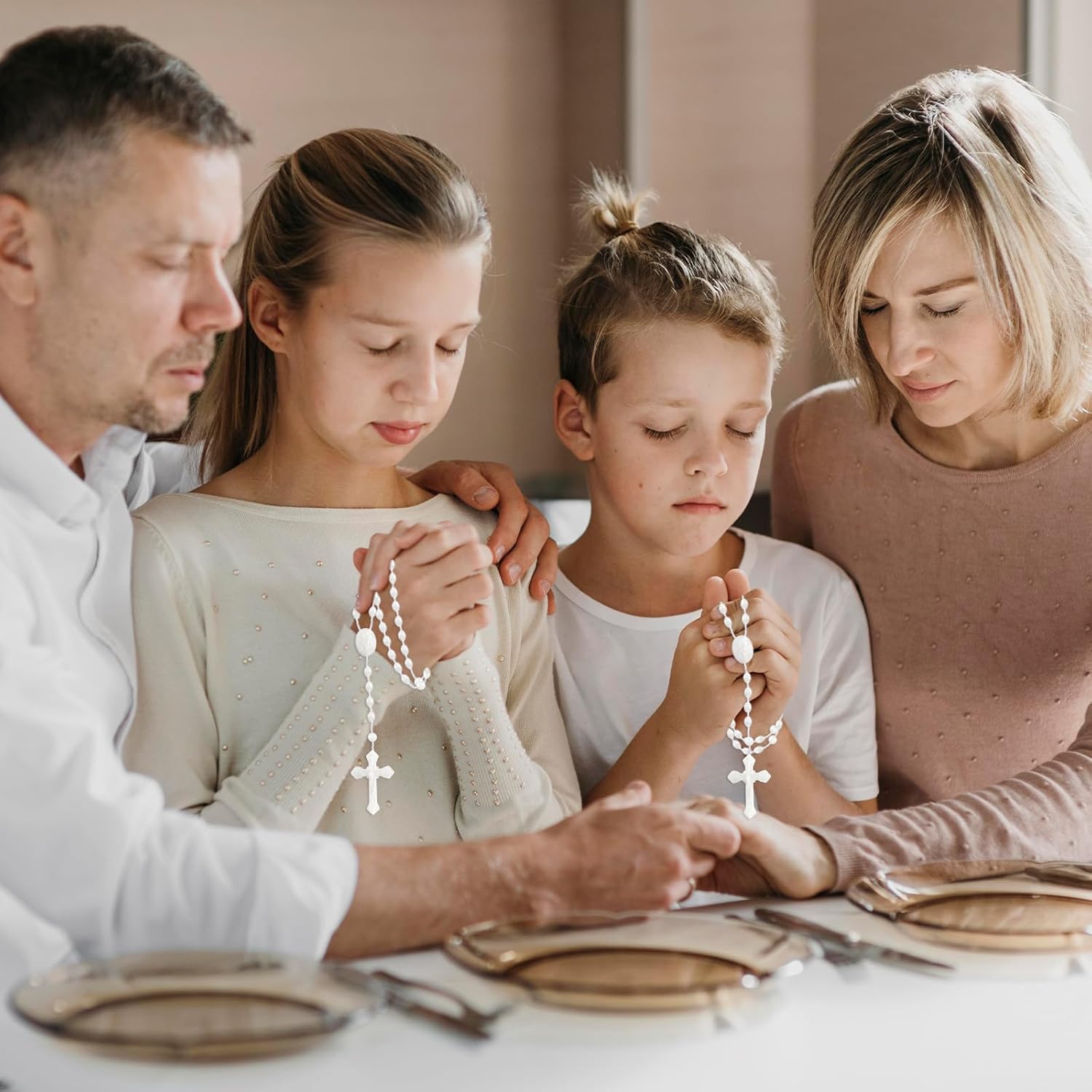 ZYFLSQ 72 Pcs Plastic Rosaries in Bulk, 17 Inch Glow in The Dark Rosary Beads Bulk Rosaries Catholic, First Communion Gifts Catholic Gifts - Image 7