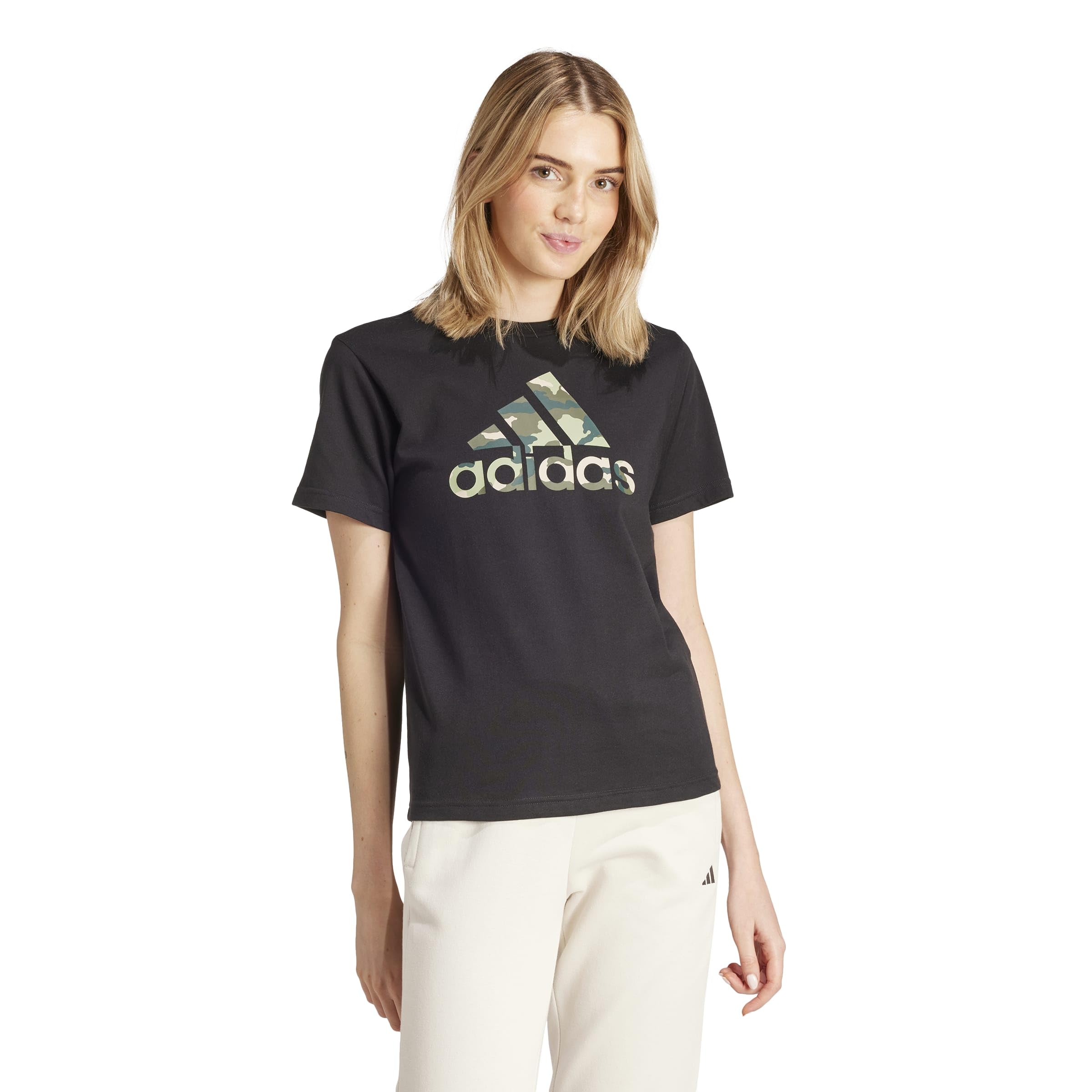 Adidas Camo Graphic Tee T-Shirt Grafica a Maniche Corte Donna