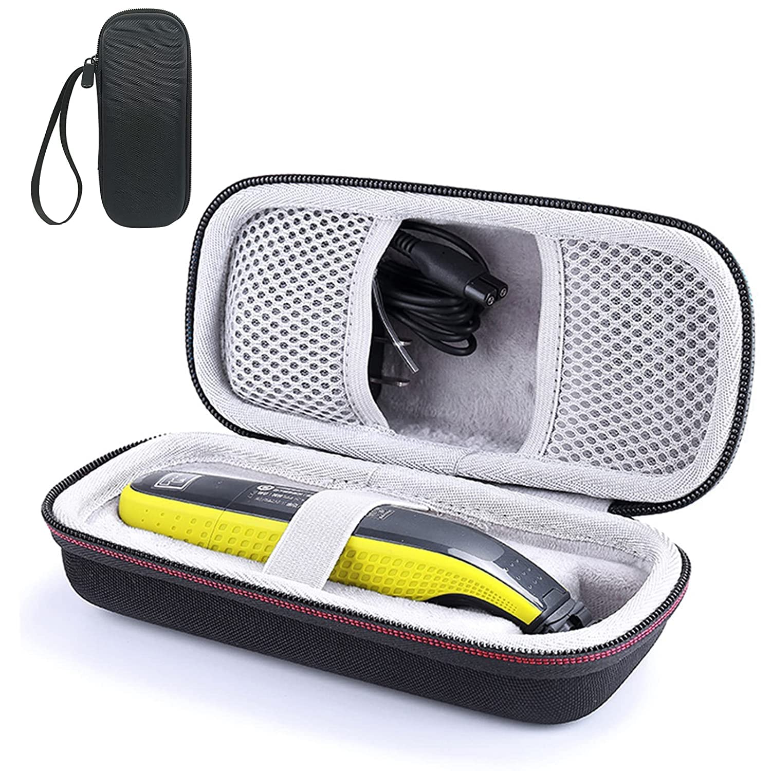 M.G.R.J® Portable Carrying Case Cover for Philips Norelco Oneblade Hybrid Electric Trimmer and Shaver QP2520/70 QP2520/90 QP2630/70 Electric Razor Organizer Shaver Storage Bag (Black)