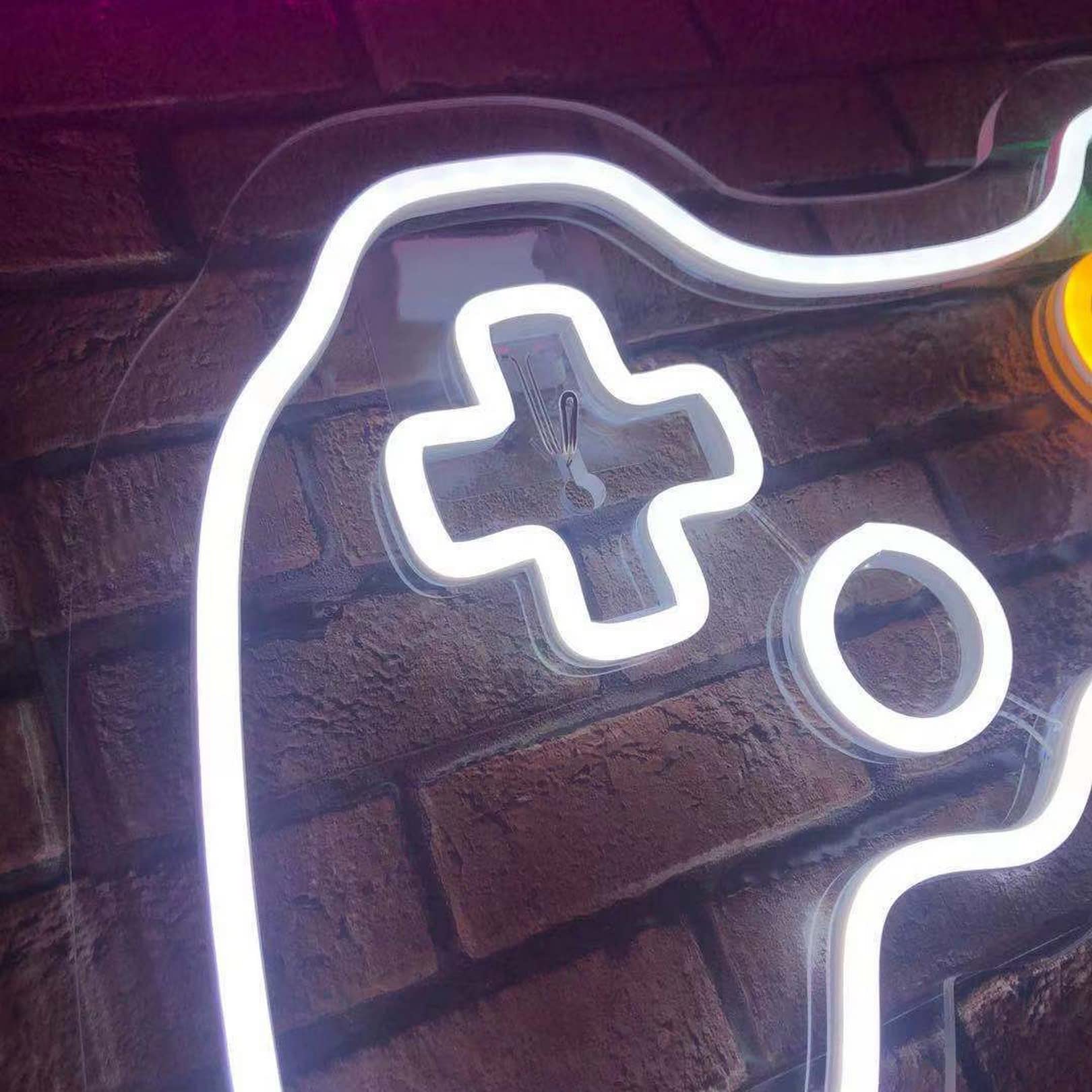 WangXLDD Neonowy znak do gier kontroler w kształcie gamepada neonowe znaki do gier oświetlenie ścienne dekoracja do pokoju gier konsola dla graczy neonowe światła dla dzieci