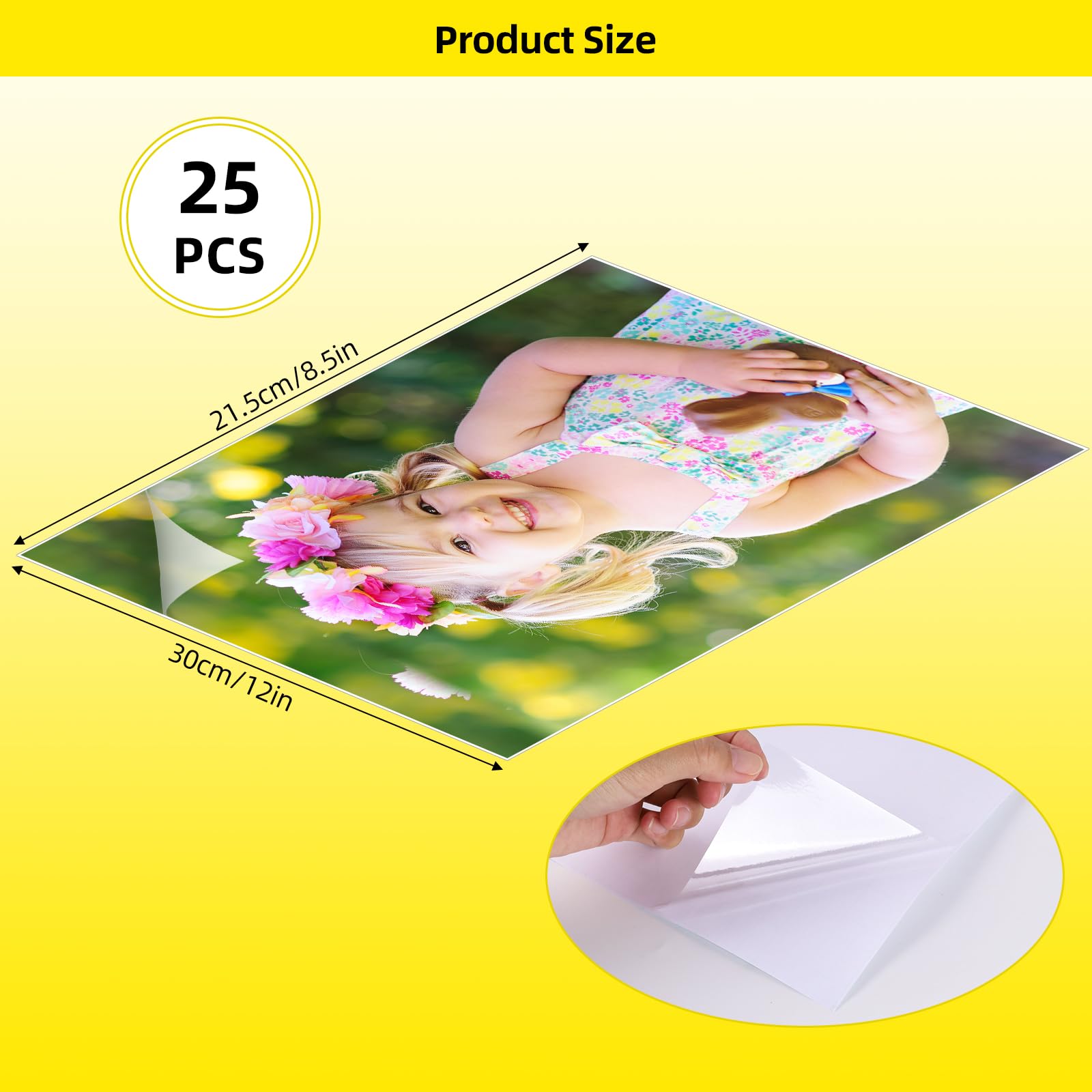 25 Piezas Fundas Plastificar a4 Láminas de Laminación en Frío Transparentes Impermeables Autoadhesivas Láminas Laminadas en Frío para Fotos, Tarjetas de Visita, Copias, Documentos, Tarjetas