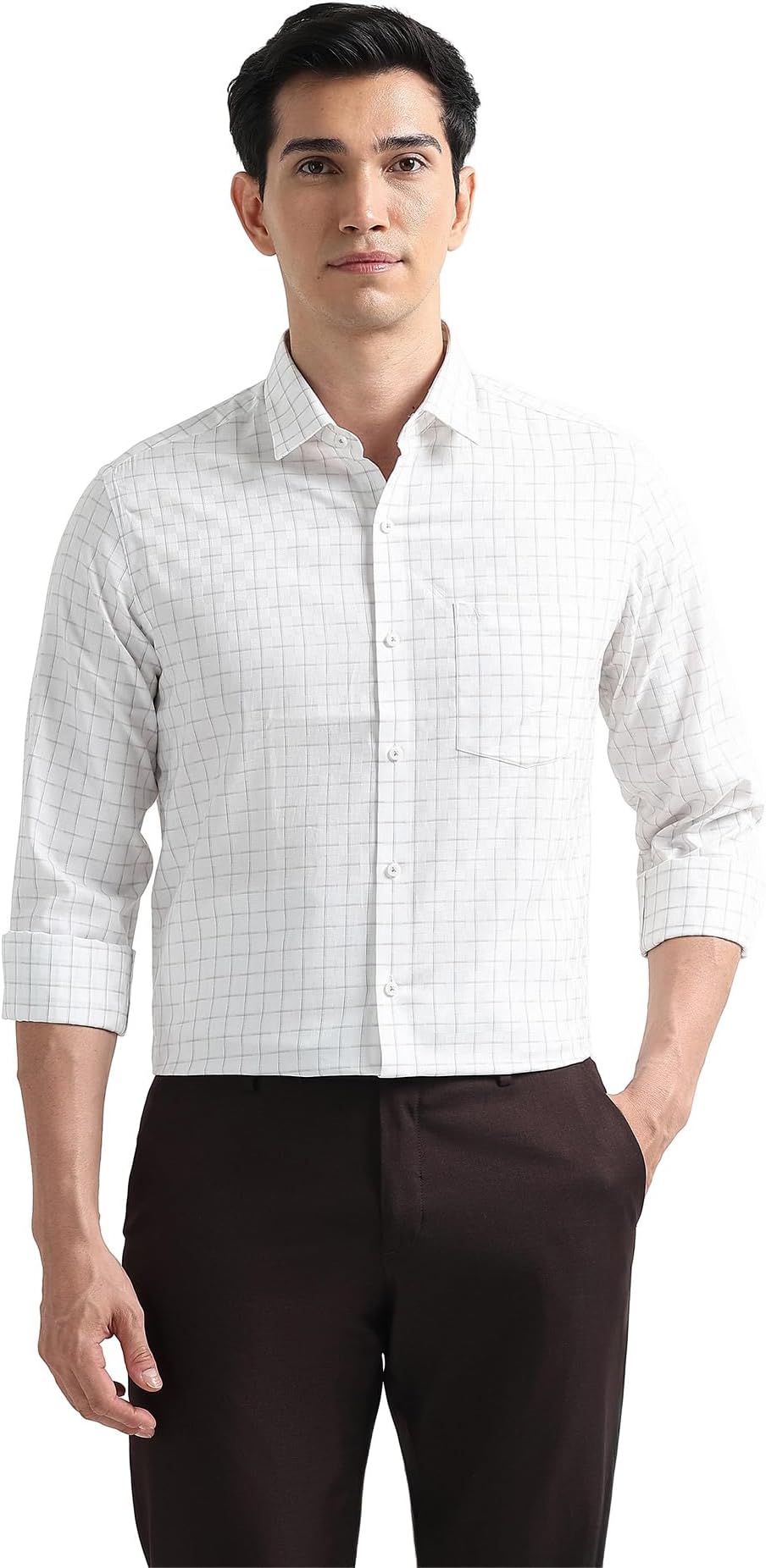 Brown Formal Shirt_ARAEOSH2946