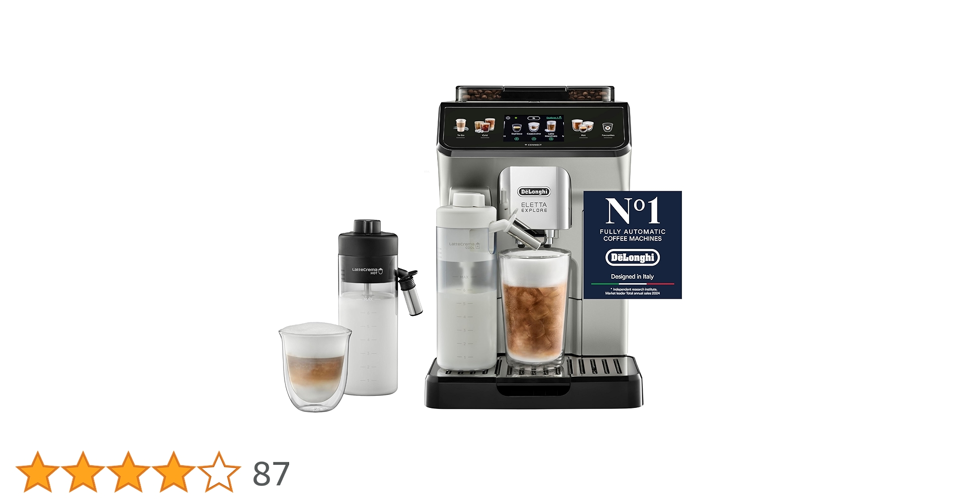 De'Longhi Eletta Explore, Fully Automatic Coffee machine, Latte