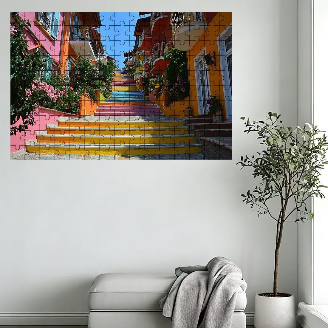 Puzzle 2000 sztuk Włochy, Puzzle Krajobraz dla dorosłych, Klasyczne Puzzle Gry Edukacyjne dla Rodzinnej Aktywności, Najwyższej Jakości Drewniane puzzle z pudełkiem na prezent dla mężczyzny, prezent