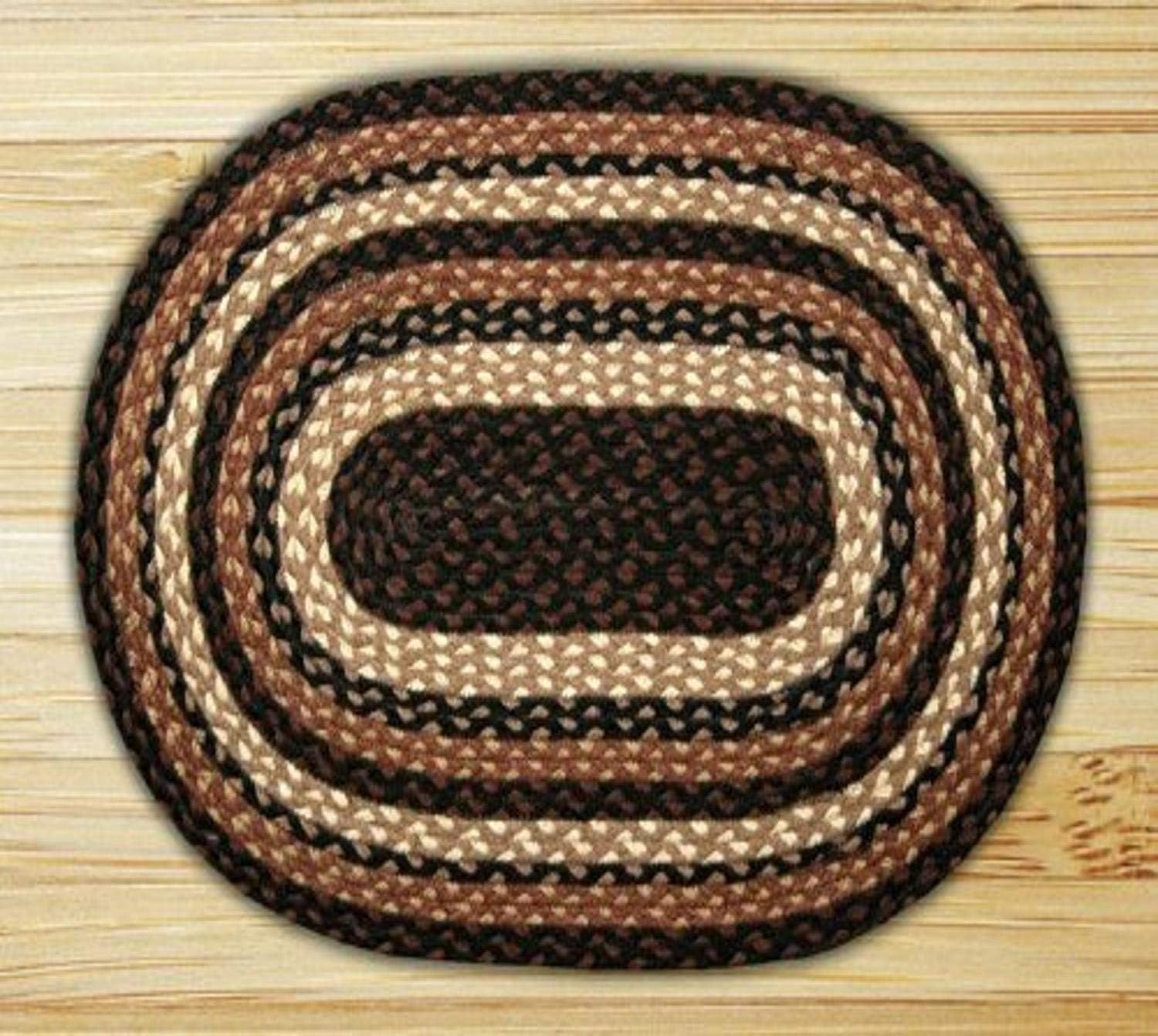 Earth Rugs Oval Area Rug 27" x 45" Mocha/Frappuccino