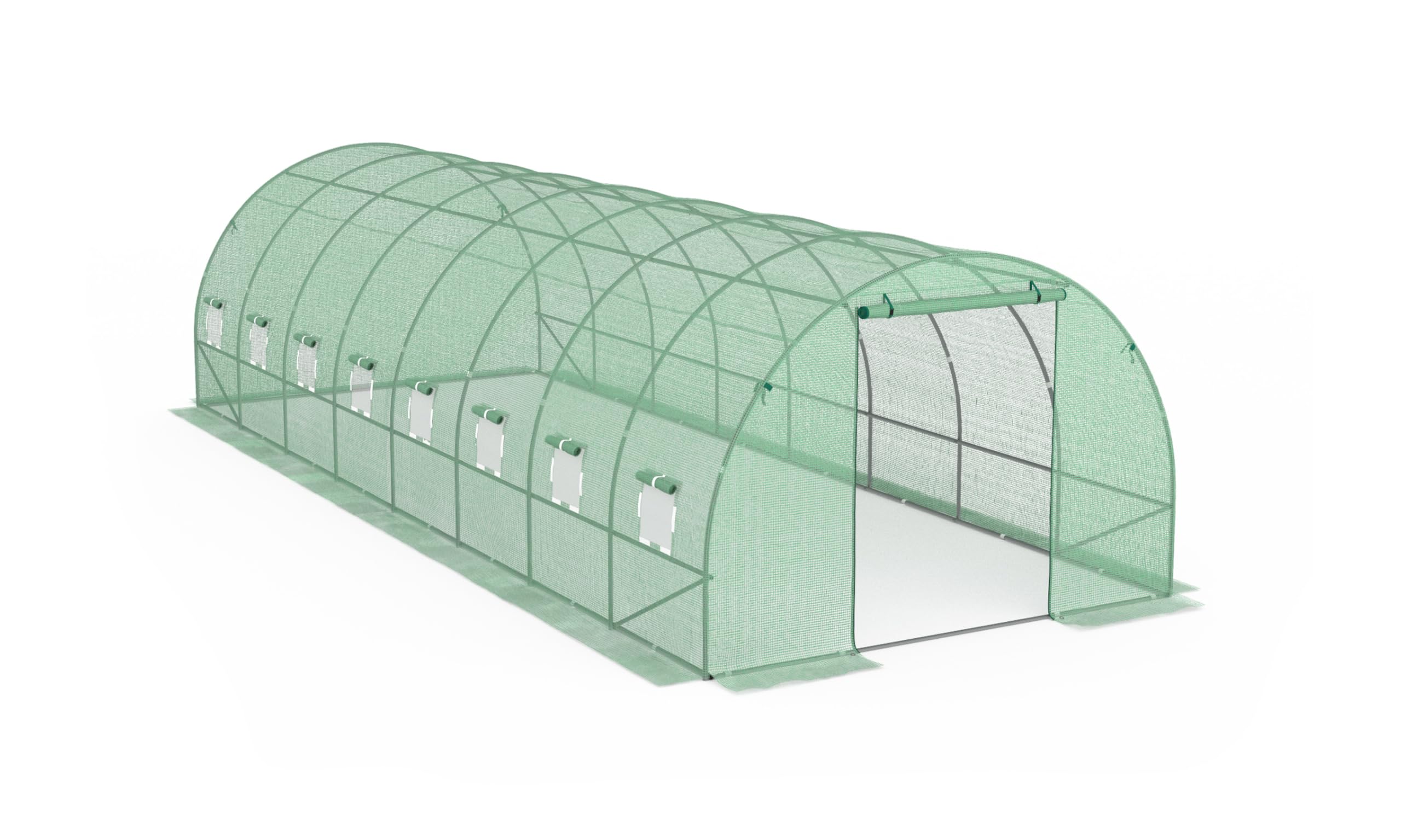 TERRE JARDIN Serre Tunnel de Jardin 24M² avec bâche renforcée 8 x 3 m