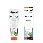 Himalaya Botanique Whitening Antiplaque Toothpaste with Xylitol, Fluoride Free, for Plaque Reduction & Gentle Whitening, 4 oz, 2 Pack