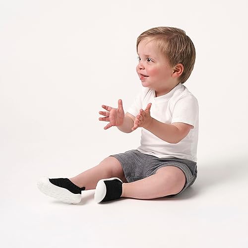 Miniatura 3 de Gerber Unisex-Child Baby Toddler Boy and Girl Stretchy Knit Slip-on Sneaker Crib Shoe