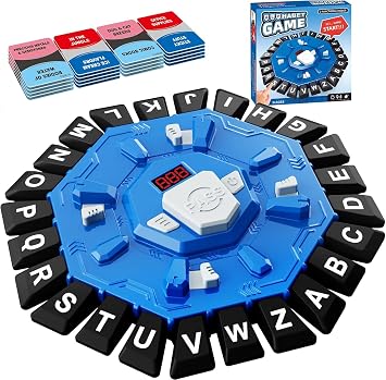 Word Game Family Board Games with Display Timer and 2 Modes, The Fast-Paced 24 Letters Pressing Games, Learning Word Game for Kids & Adults, 2-8 Players, 15-20 Minute Play Time