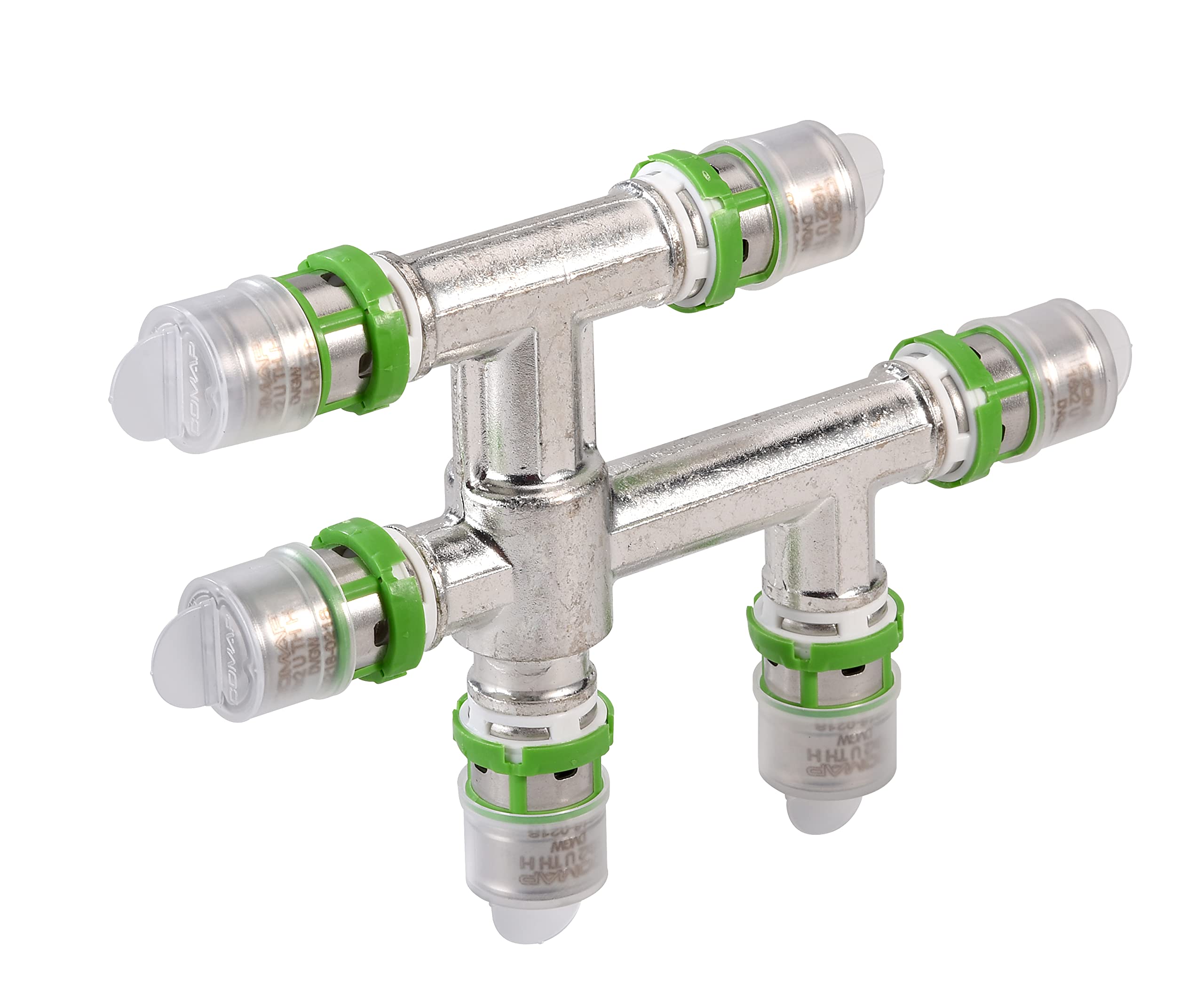 COMAP Té croisé métallique à sertir pour tubes multicouche - 20x2-16x2-20x2 - Raccords MultiSkin - 7495W201620