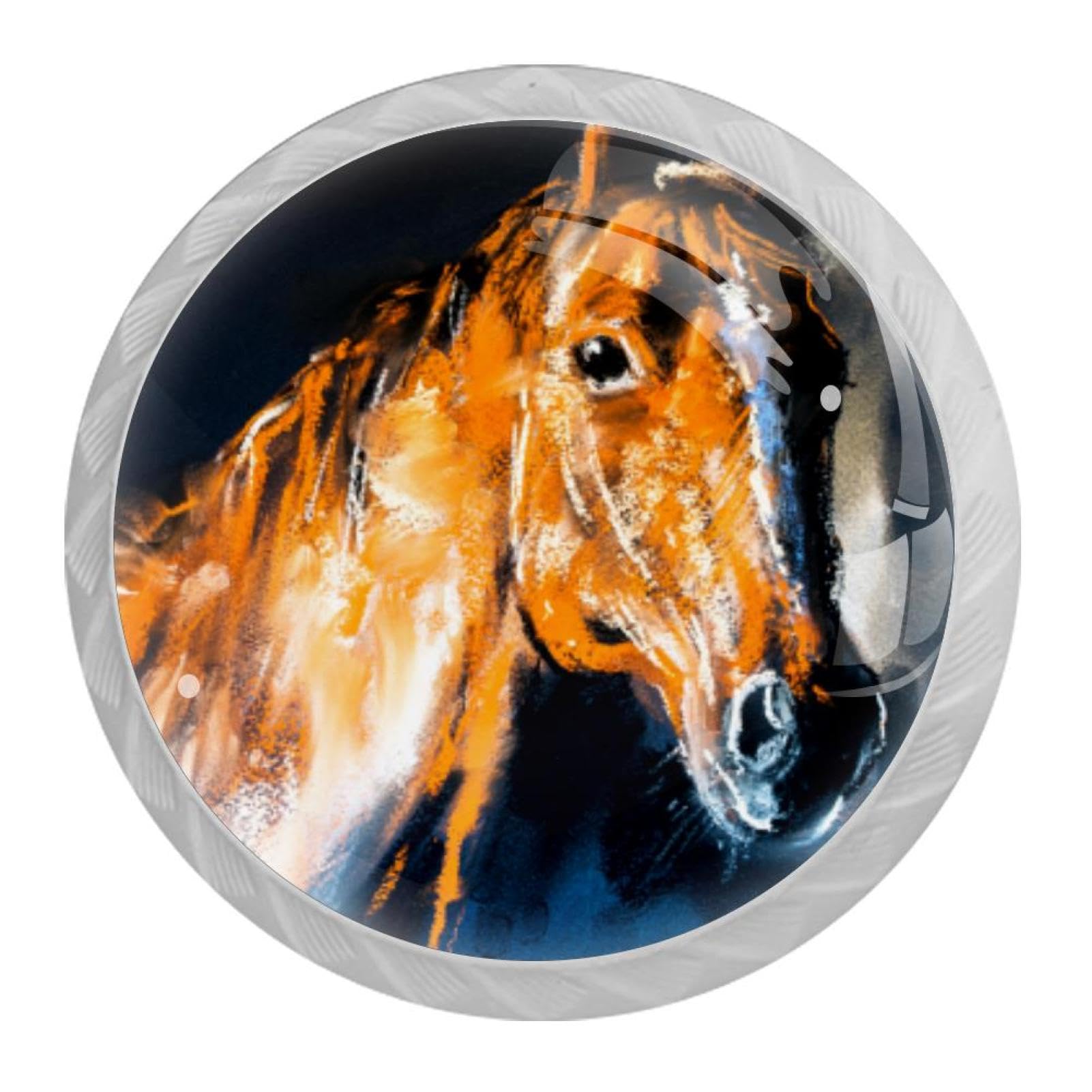 Tqmspg Multi06 4 Pieces Drawer Pulls Horse Animal Door Knobs Dresser Handles For Kitchen Wardrobe Cupboard Hardware Furniture