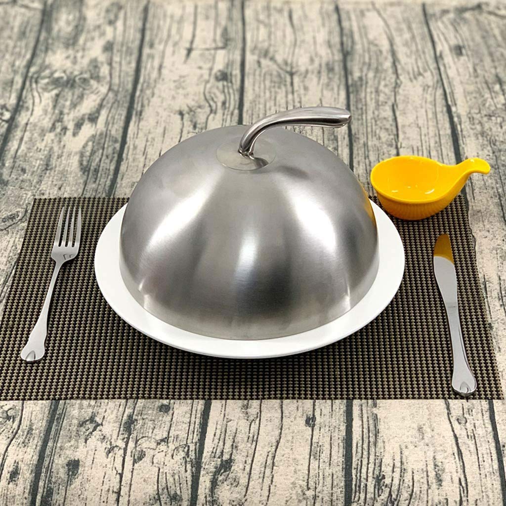 Tapa de Olla teppanyaki para bistec, Acero Inoxidable 304, Redonda, pez Grande, teppanyaki, Jade, Cocina, Emperador Grande, Tapa de Olla Profunda (Blanco 8cm)