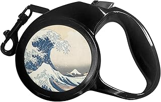 Great Wave Off Kanagawa Retractable Dog Leash - Medium