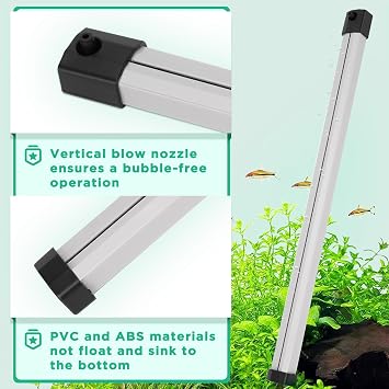 Hygger Aquarium Bubble Diffuser, Aquarium Air Stone Kit, Fish Tank Bubbler Air Stone for Aquarium Silent with Air Hose for Freshwater Saltwater (15 cm)
