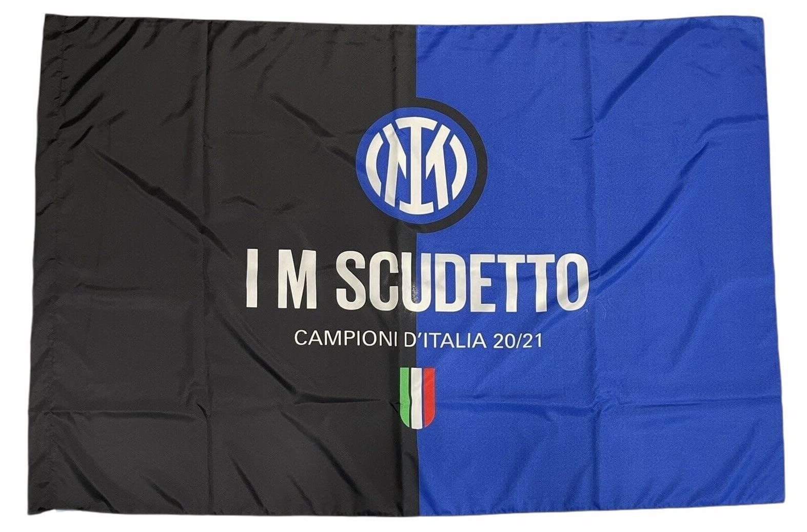 Inter Bandiera 100x140cm Scudetto Ufficiale - 100x140cm, Nero