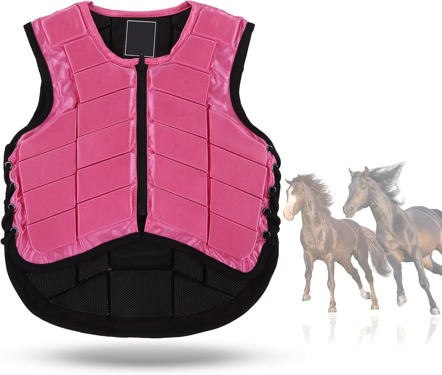 Reitweste, Körperschutz-Reitweste, mit Schaumstoff Gepolsterte Sicherheits-Reitschutzausrüstung, Körperschutz für, Pink