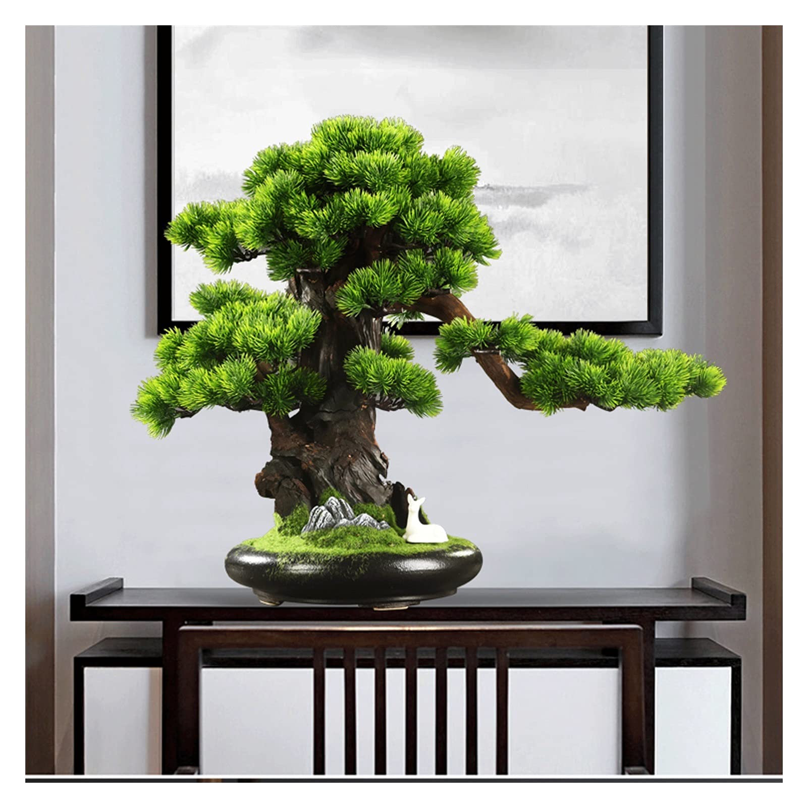 Sztuczne Rośliny, Sztuczne Bonsai, Powitalna Sosna, 19 Cali, Symulacja Doniczkowej Rośliny Bonsai, Ozdoby Do Doniczek, Sztuczne Drzewko, Prezenty Na Otwarcie Bi