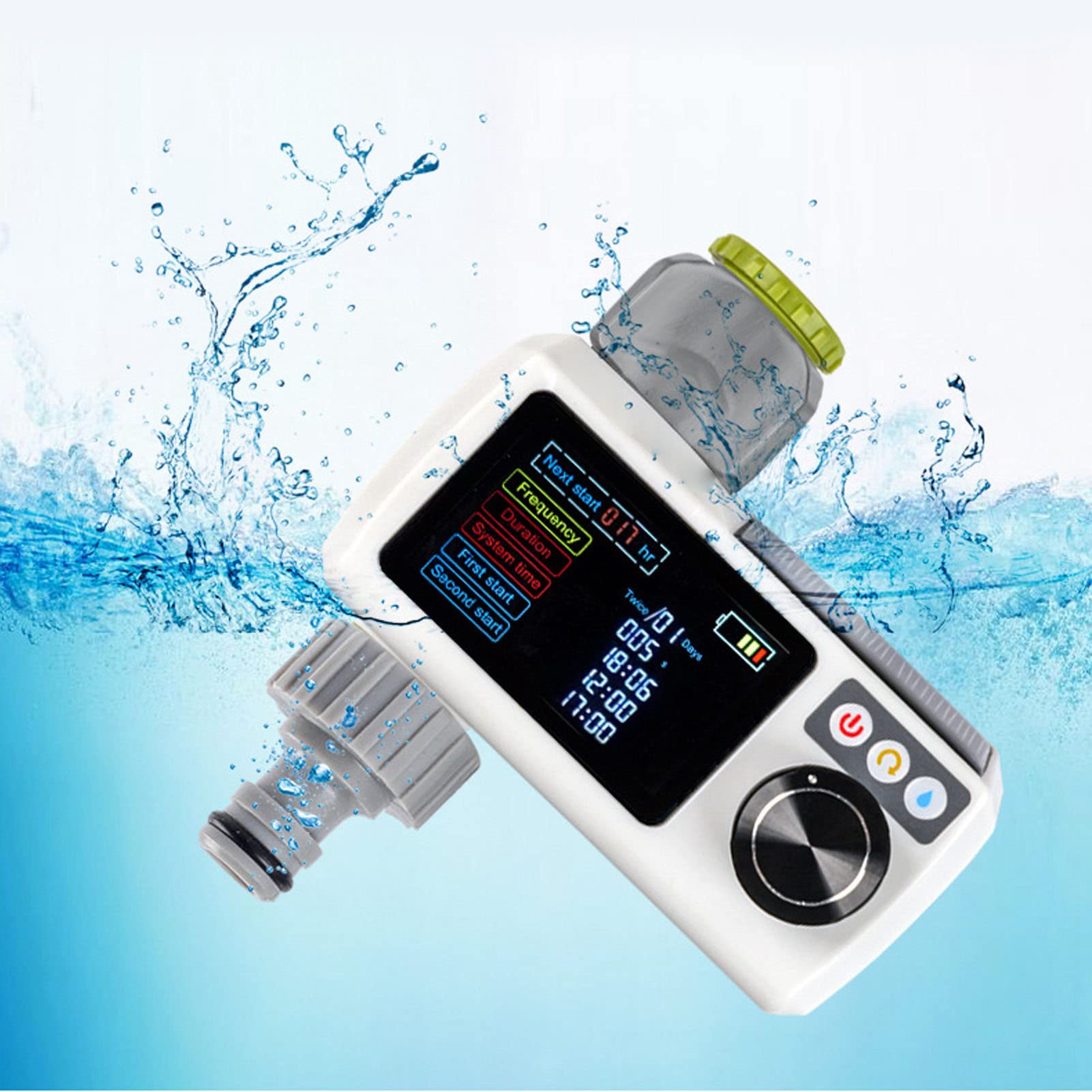 TOPINCN Temporizzatore irrigatore solare Automatico IP68 di irrigazione impermeabile Programmabile Temporizzatore irrigatore da giardino Regolatore timer rubinetto tubo flessibile