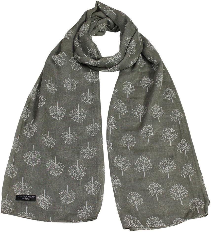 Mulberry Tree Print Fashion Scarf (Olive)