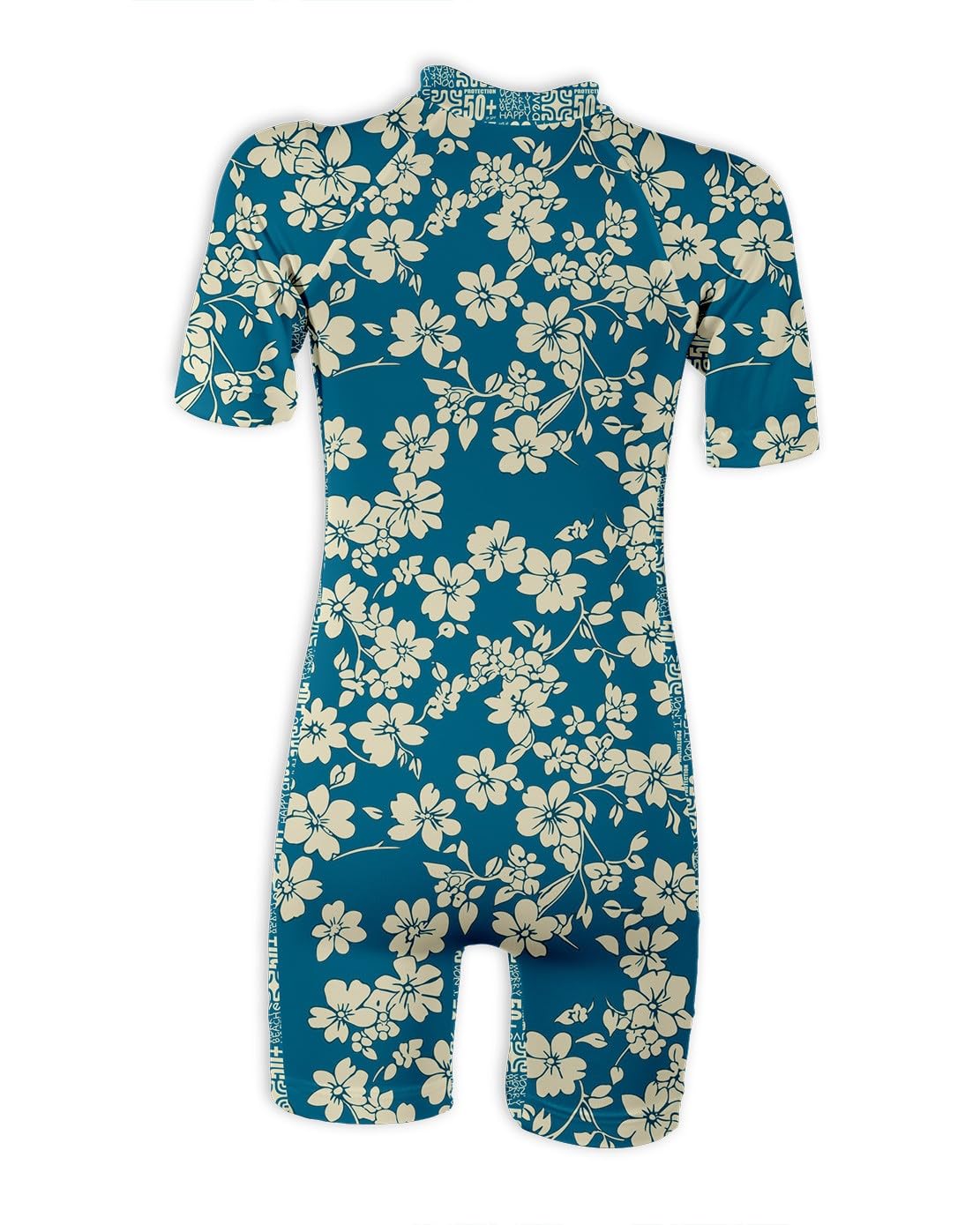 Combinaison Anti-UV 50+ pour Enfant, Maillot de Bain Protection Solaire, Bleu Marine