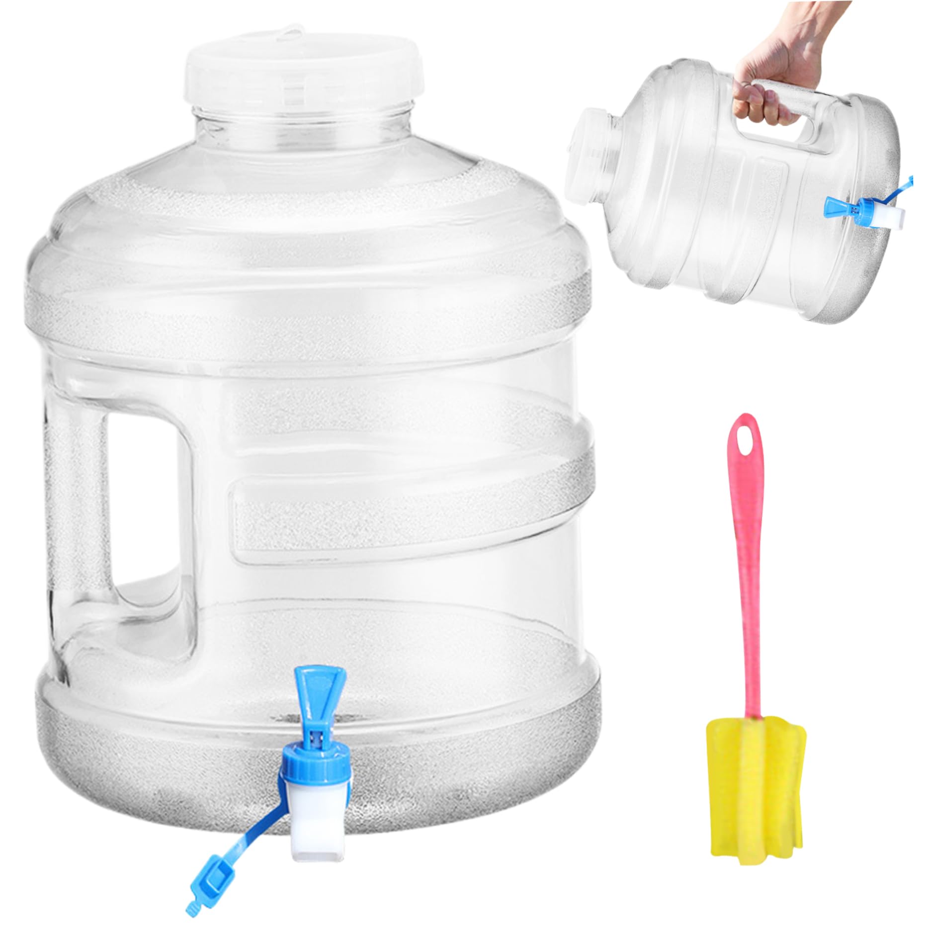 Carafe d'eau résistante à la chaleur avec poignée et robinet étanche de 11L