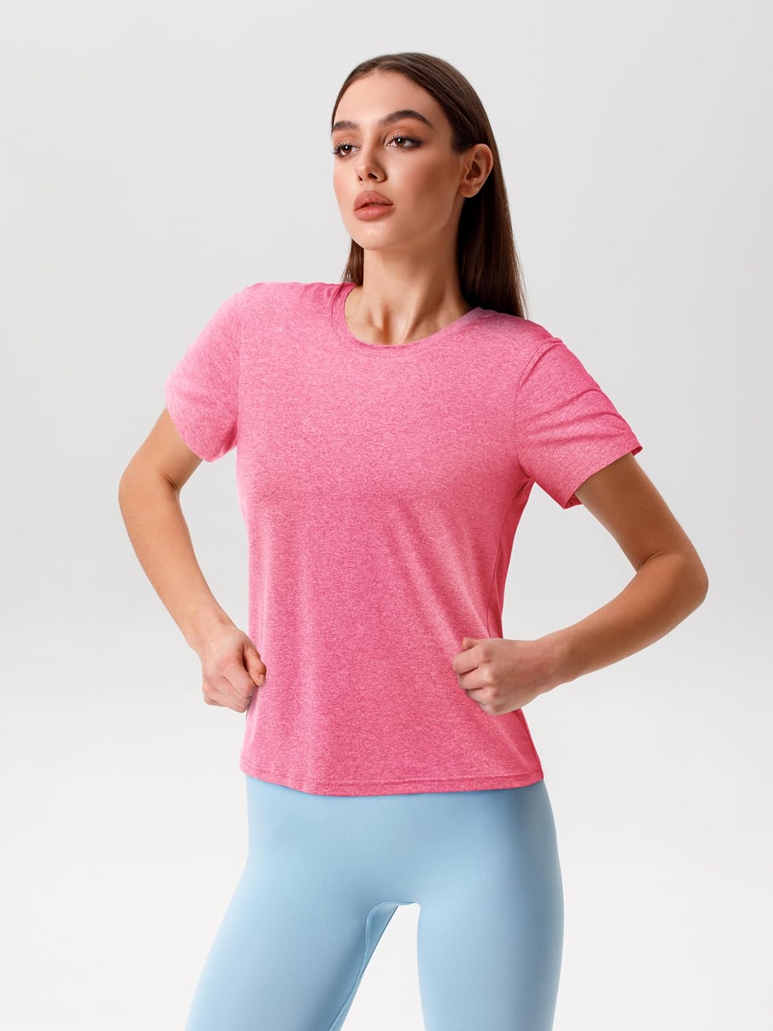 URATOT Women's Short Sleeve Moisture Wicking Athletic Gym T-Shirts Workout Shirts for Women Dry-Fit Summer Tops