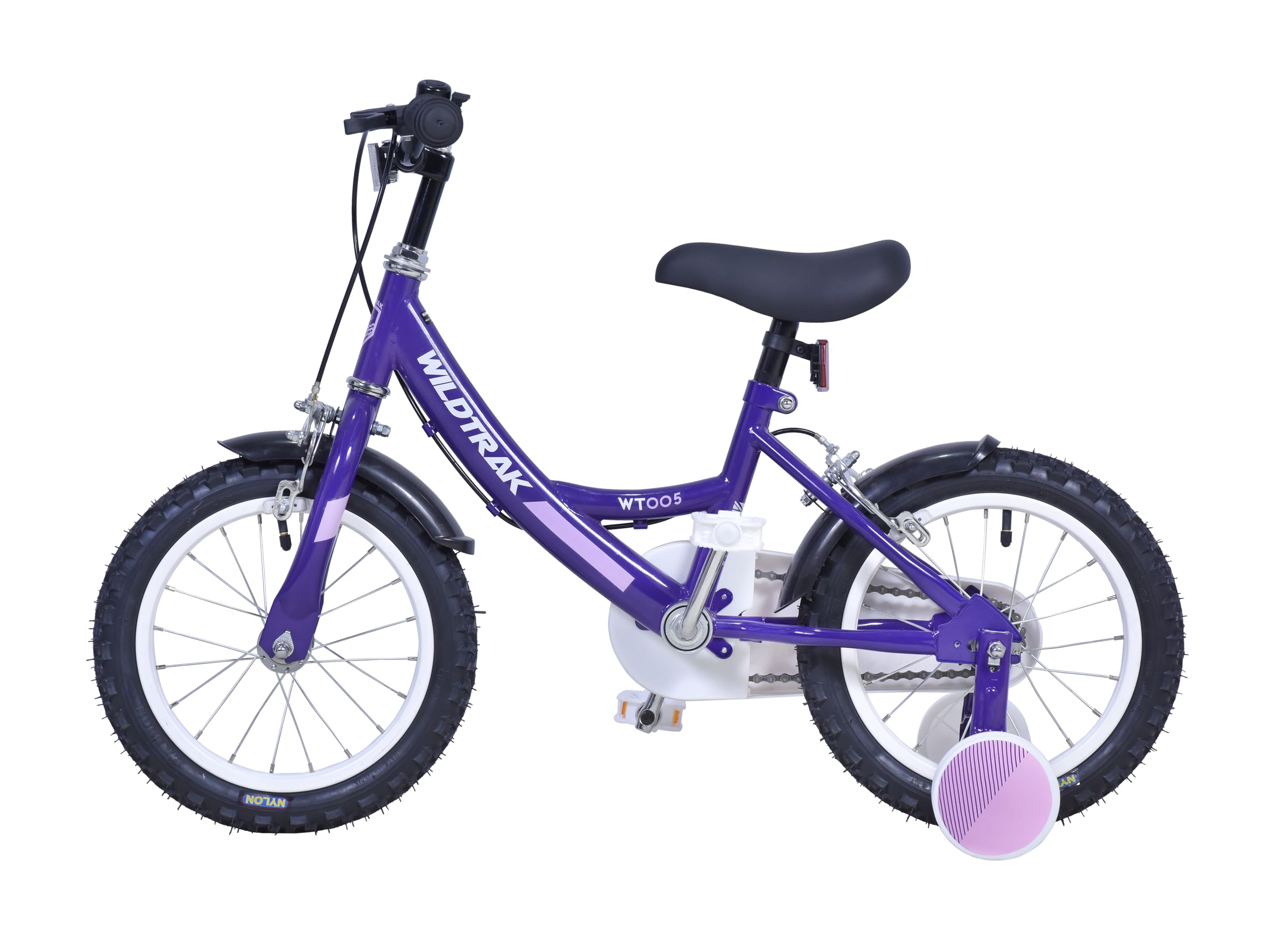 Wildtrak - 14 Zoll Fahrrad für Kinder von 3-5 Jahren mit Stützrädern – Lila, Lilac