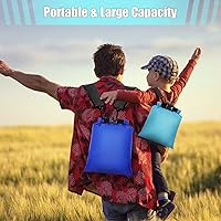 Vista 5 de Paquete de 6 bolsas secas impermeables, saco seco definitivo, sacos secos ligeros para exteriores, bolsa seca multicolor para kayak, senderismo