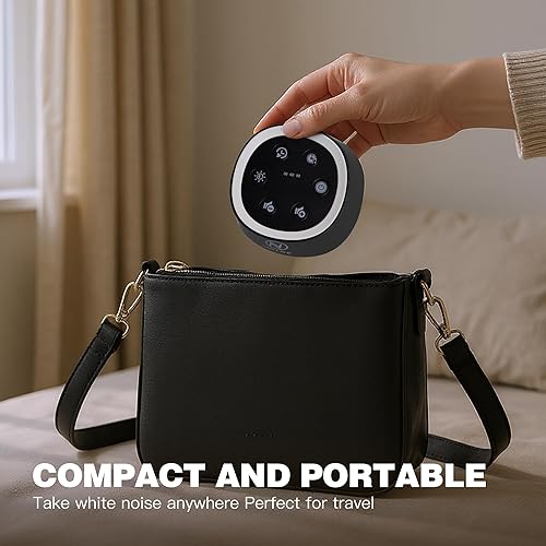 Miniatura 7 de Máquina de ruido blanco para bebés, niños y adultos - 24 sonidos relajantes, sensor de llanto, luz nocturna, recargable a través de tipo C