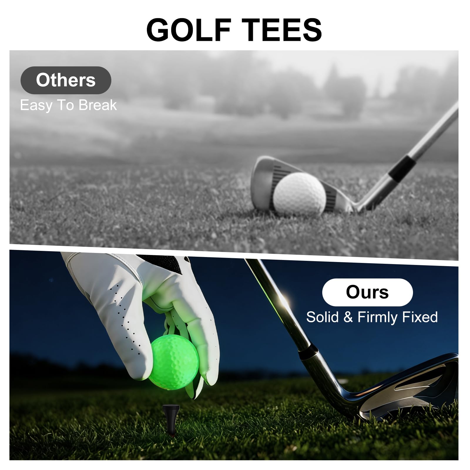 Flintronic 3/6PCS Pelotas De Golf LED Luminosas Portátiles, Juego Bolas de Entrenamiento Set