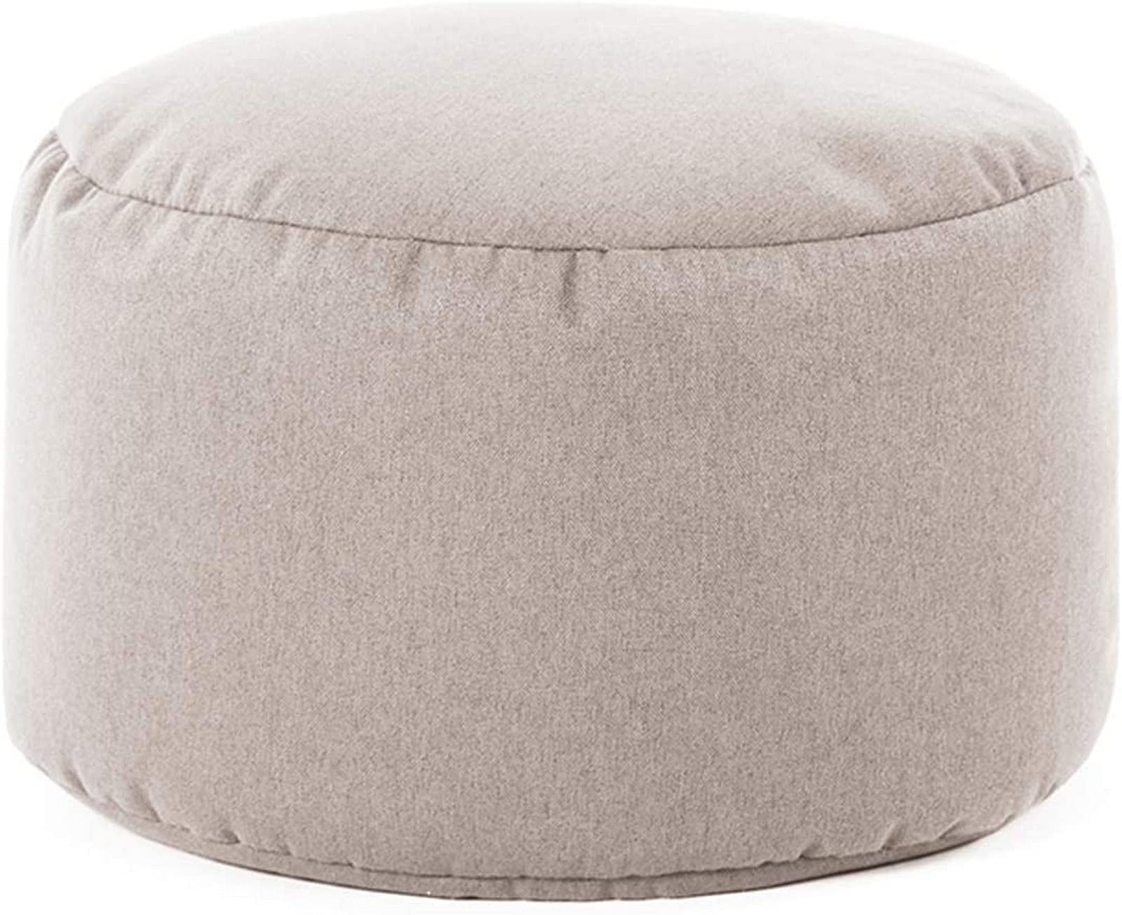 Petit repose-pieds confortable pouf rond en tissu rembourré salon et chambre